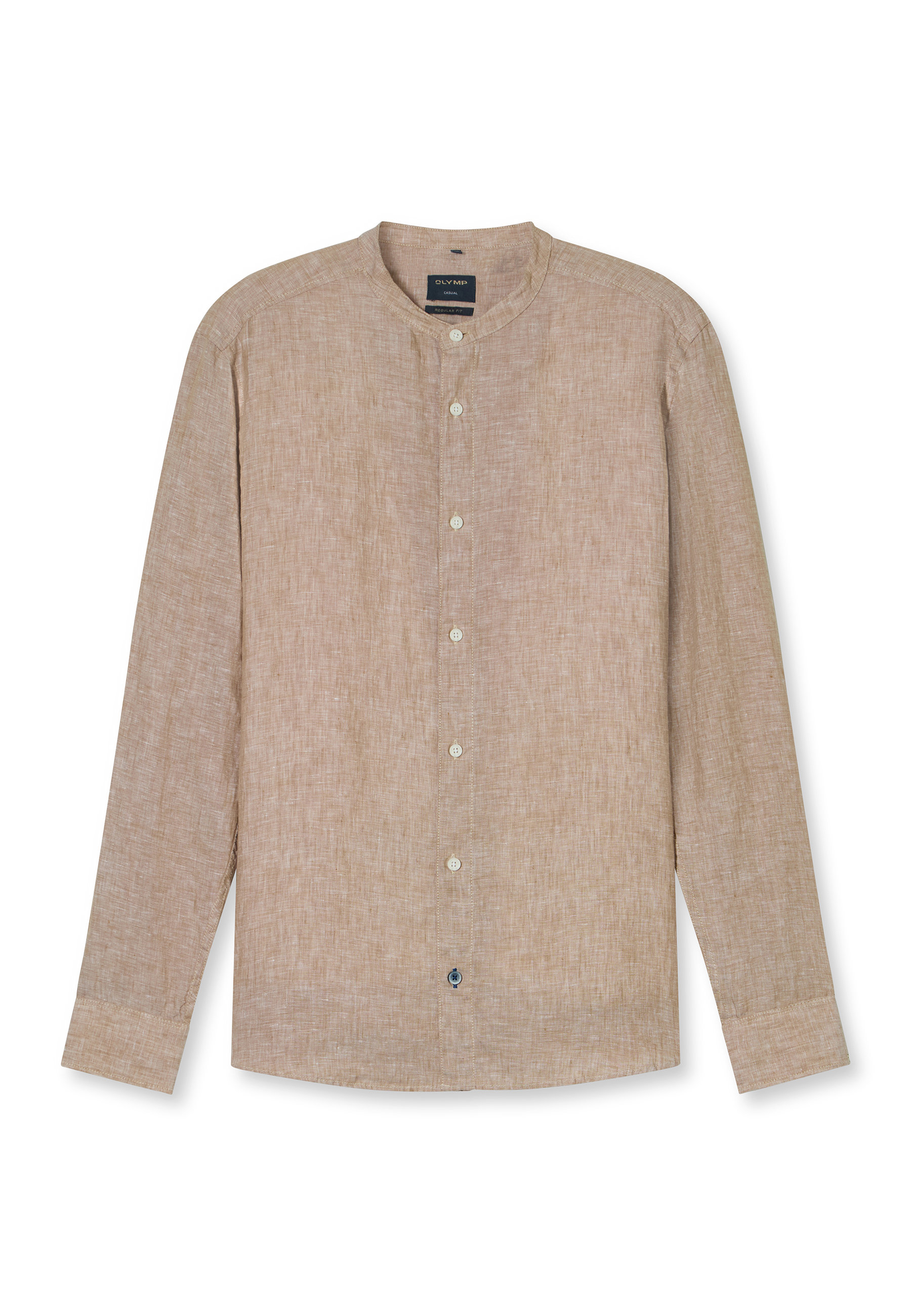 OLYMP Langarmhemd "OLYMP Casual, Regular Fit, Stehkragen"