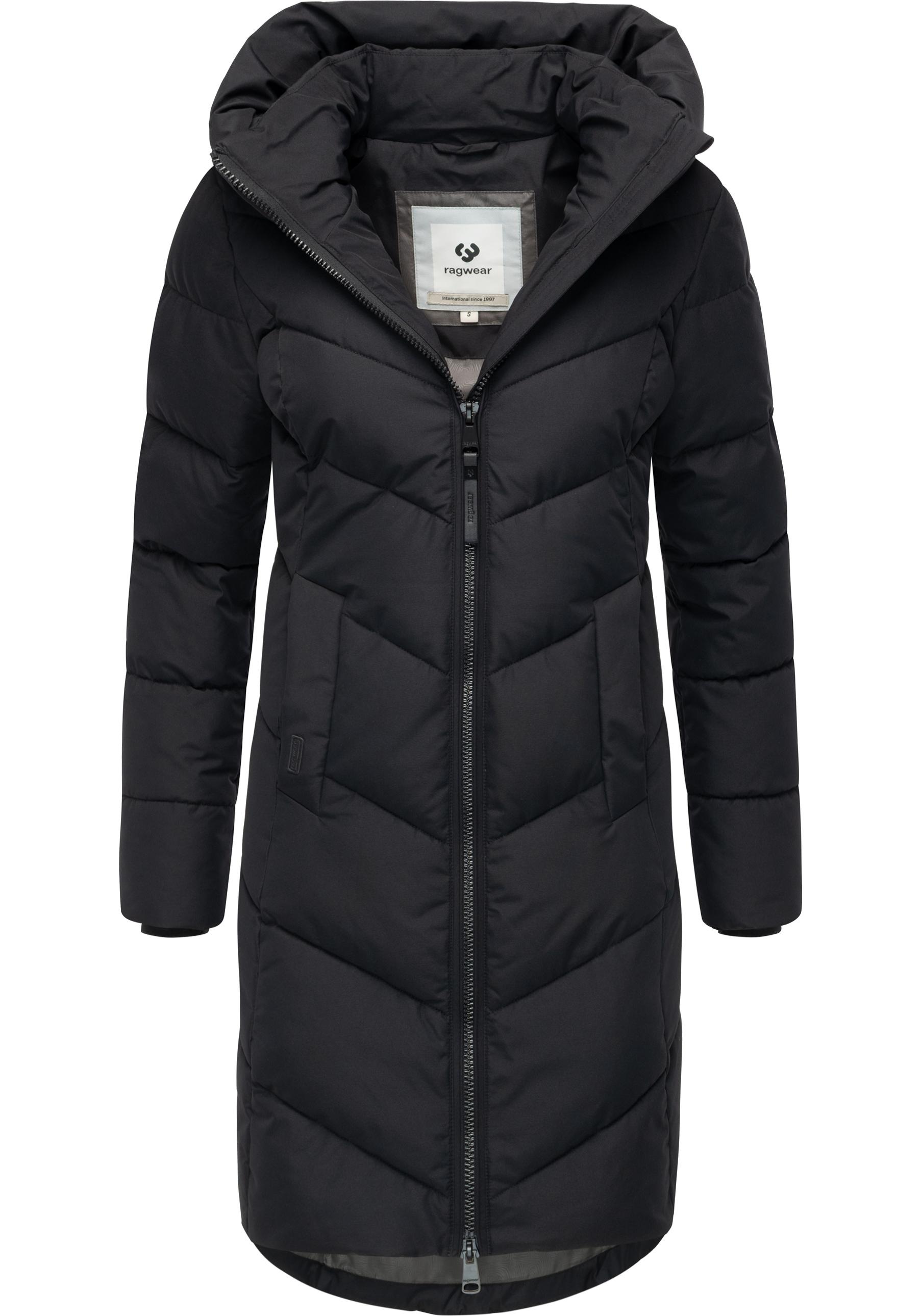Ragwear Steppmantel »Natalin YOUMODO«, Warmer Damen Wintermantel mit V-Steppung und Kapuze