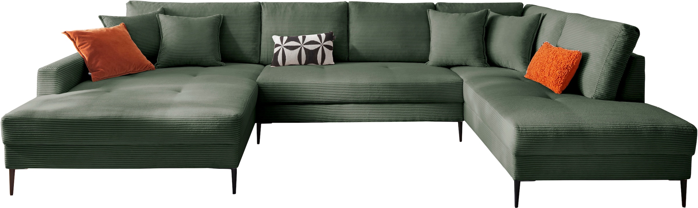 OTTO home Wohnlandschaft "Summer" U-Form, B: 360cm in Cord & Struktur