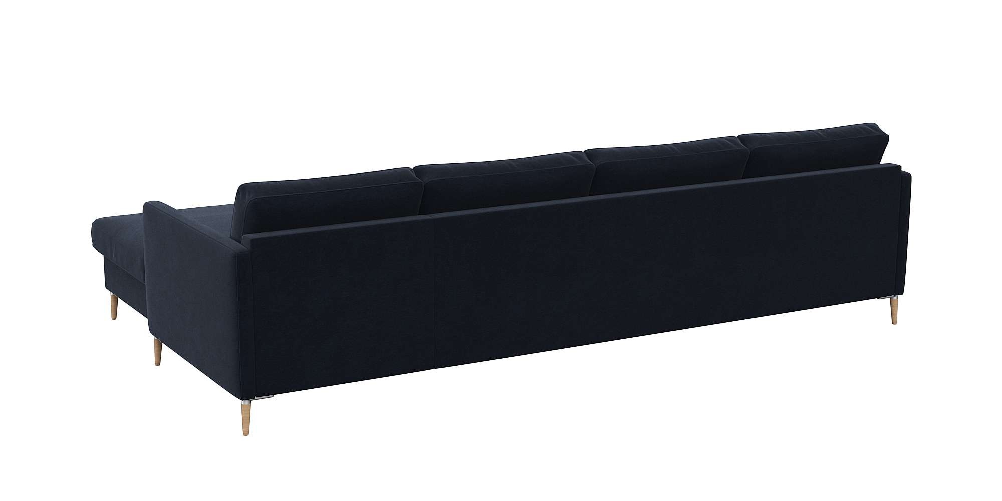 FLEXLUX Ecksofa »Fiore, L-Form, bequem und komfortabel durch hochwertigem Sitzaufbau«, schmale Armlehnen, Kaltschaum, Füße Alu+ Eiche