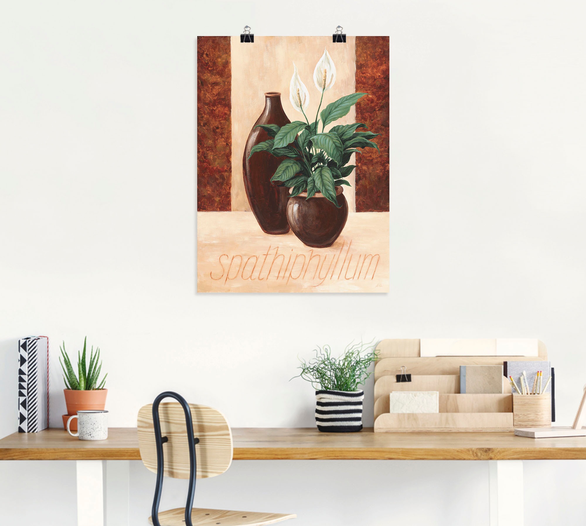 Artland Poster "Spathiphyllum - Einblatt" Pflanzenbilder 1 Stk. tlg. als Al günstig online kaufen