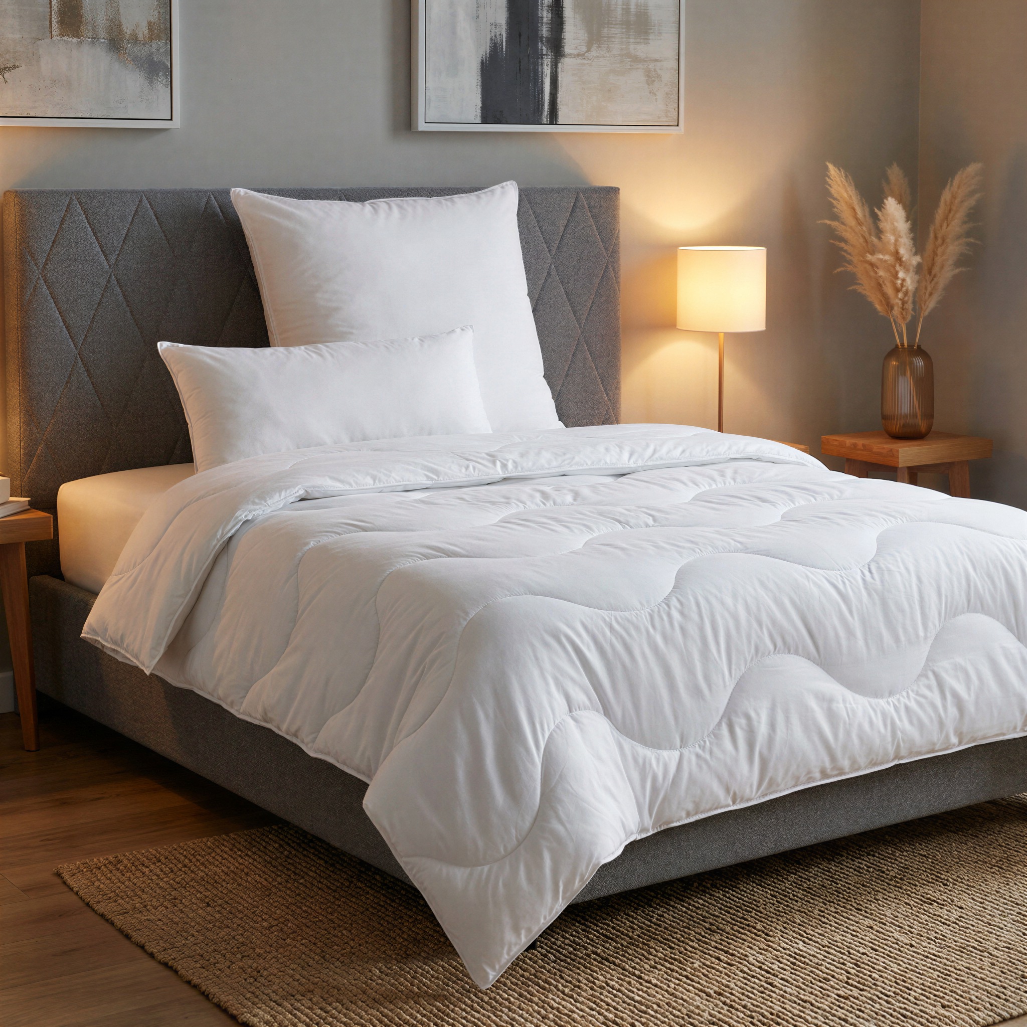 Microfaserbettdecke JOHN COTTON, B:200cm L:220cmweiß, Bezug: 100% Polyester. Füllung: 100% Polyester, Bettdecken, "Emilia, Bettdecke 135x200 cm,