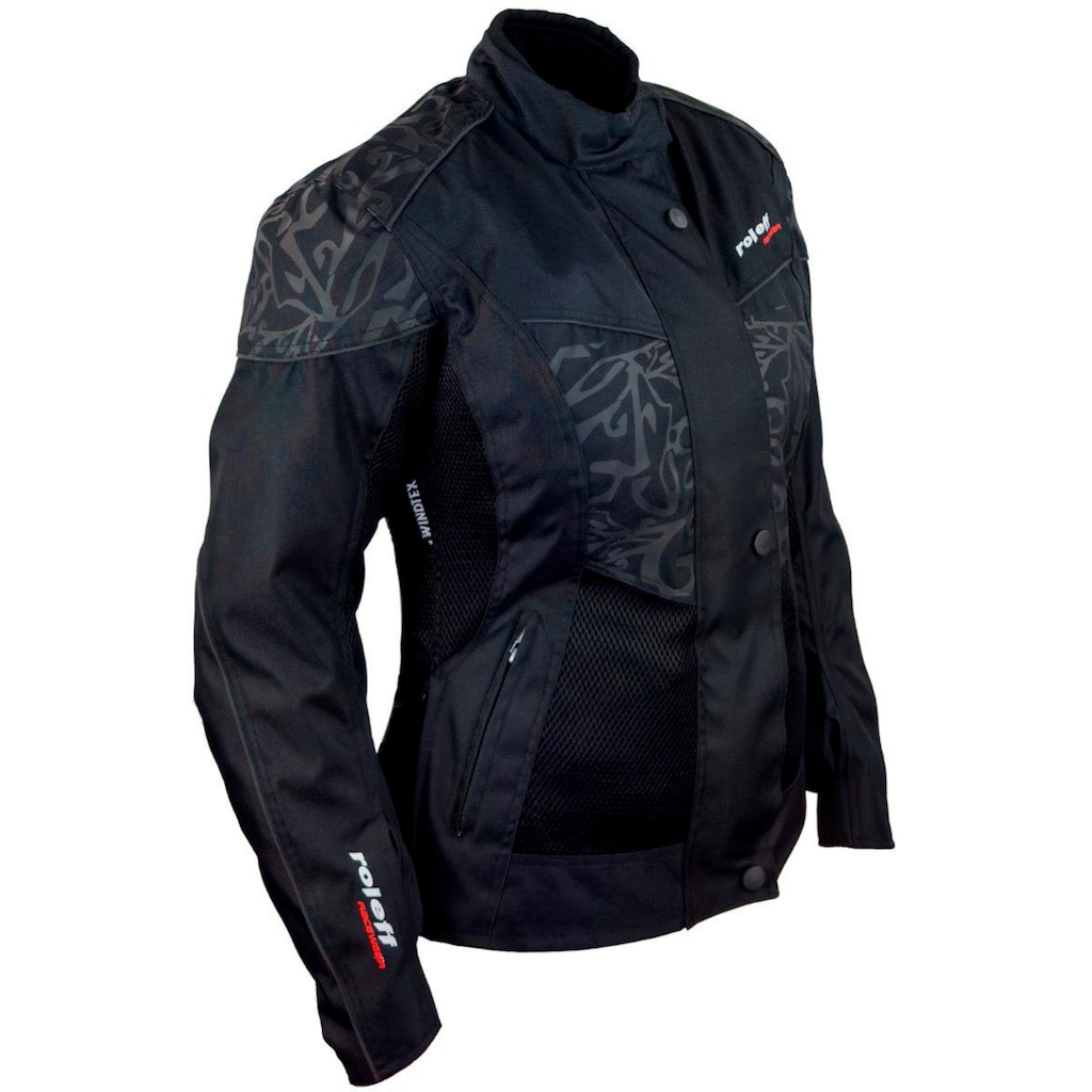 roleff Motorradjacke »Messina Lady«, Mit Sicherheitsstreifen