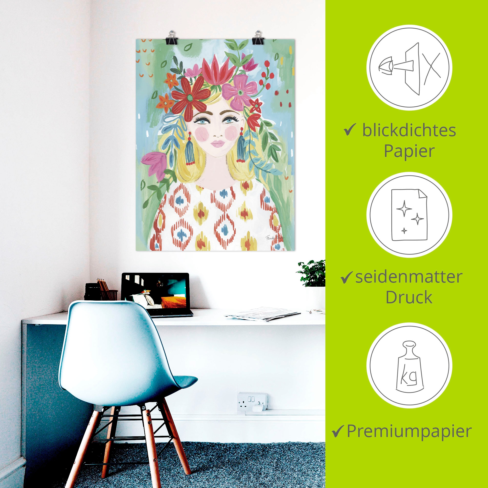 Artland Wandbild »Boho Girl II« Bilder von Frauen 1 Stk. tlg. als Alubild, Leinwandbild, Poster, Wandaufkleber in verschied. Größen