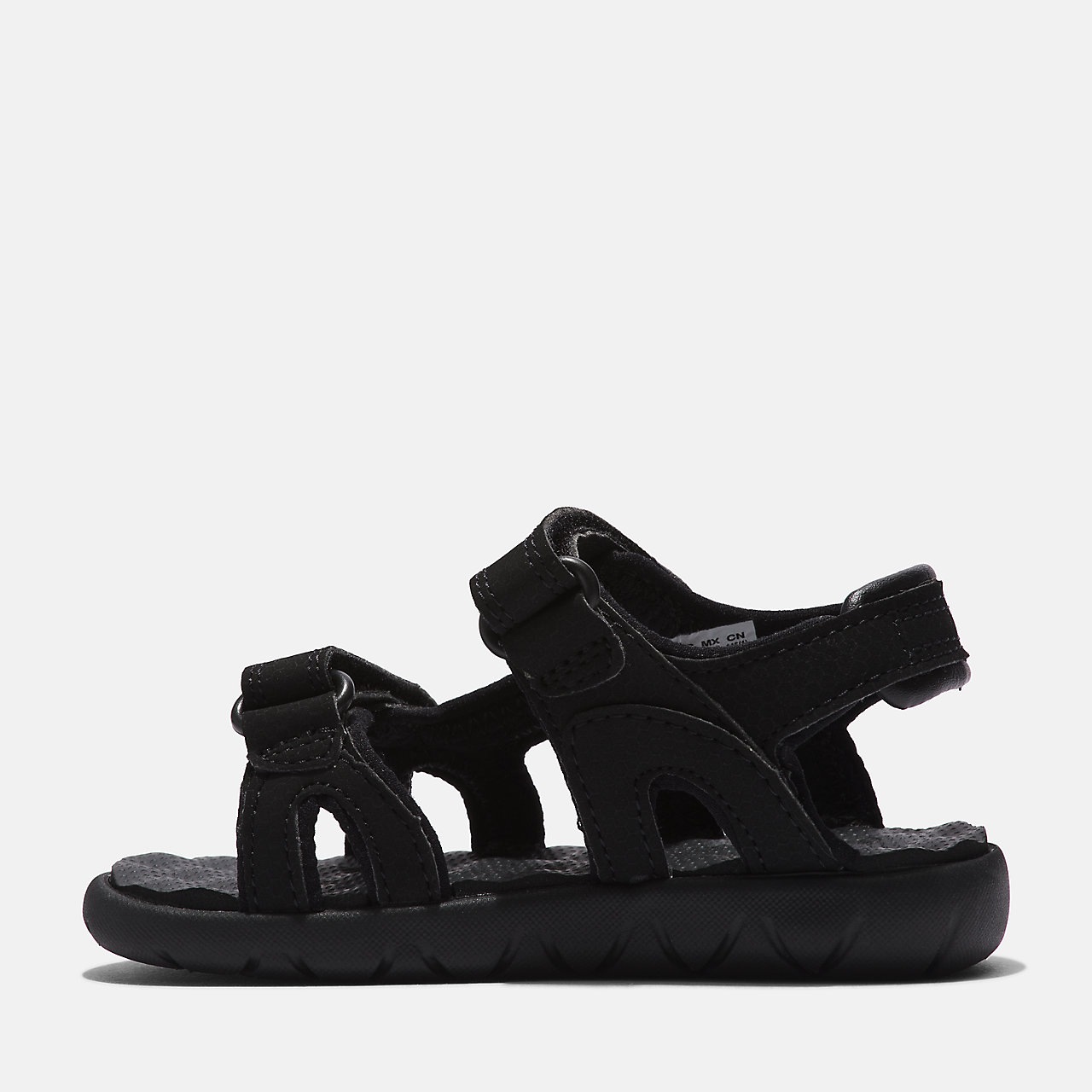 Timberland unisex pour enfant. TB0A1QXV0011 Perkins Sandales en cuir Row avec talon noir (25), Plat, Velcro, Casuel, mode enfantine 2
