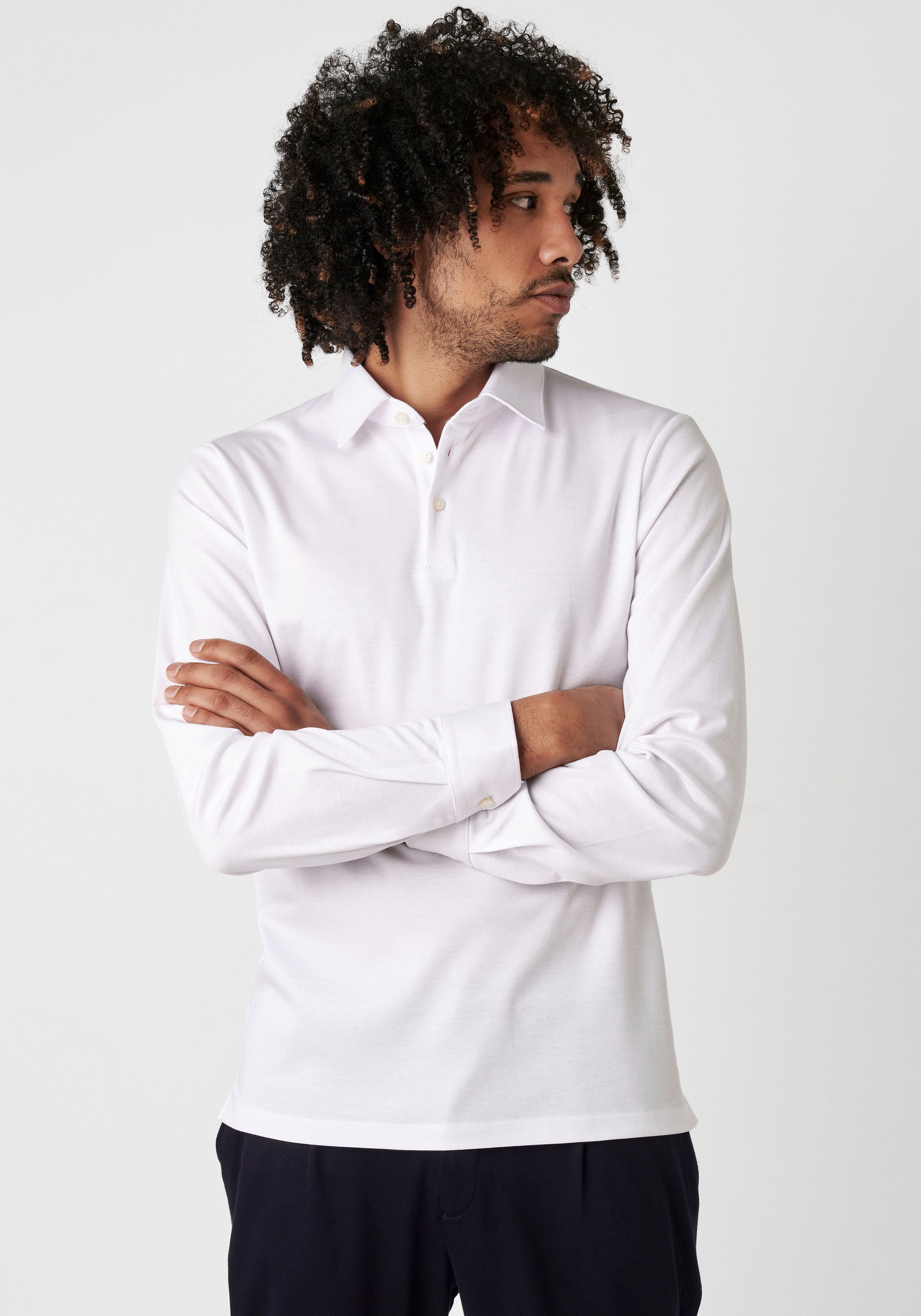 DESOTO Langarm-Poloshirt "Essential Polo Kent 1/1", Mit Rundhalsausschnitt günstig online kaufen