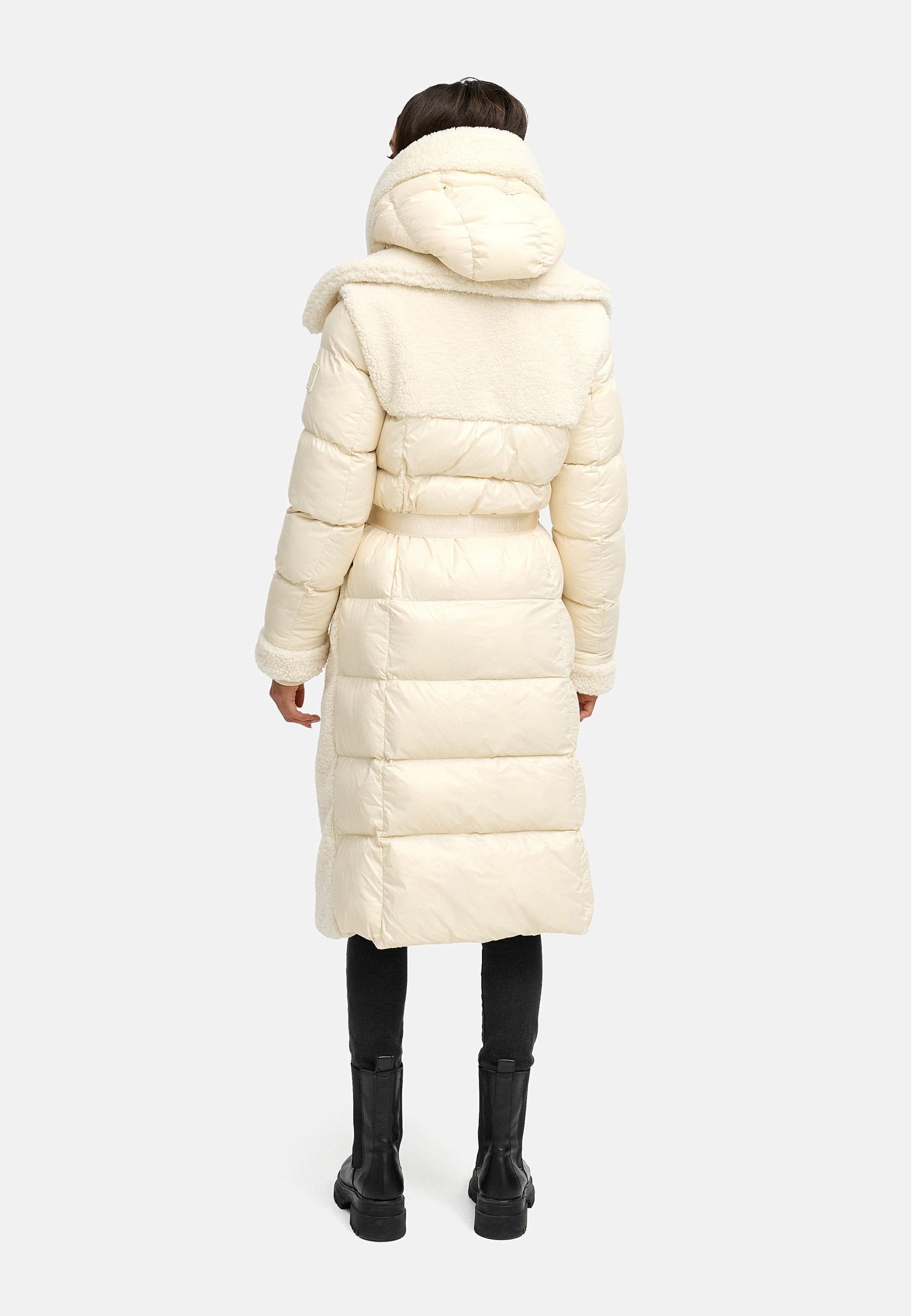 Navahoo Wintermantel »Kuscheltraum 14«, Modischer Damen Plüschmantel aus angesagtem Materialmix