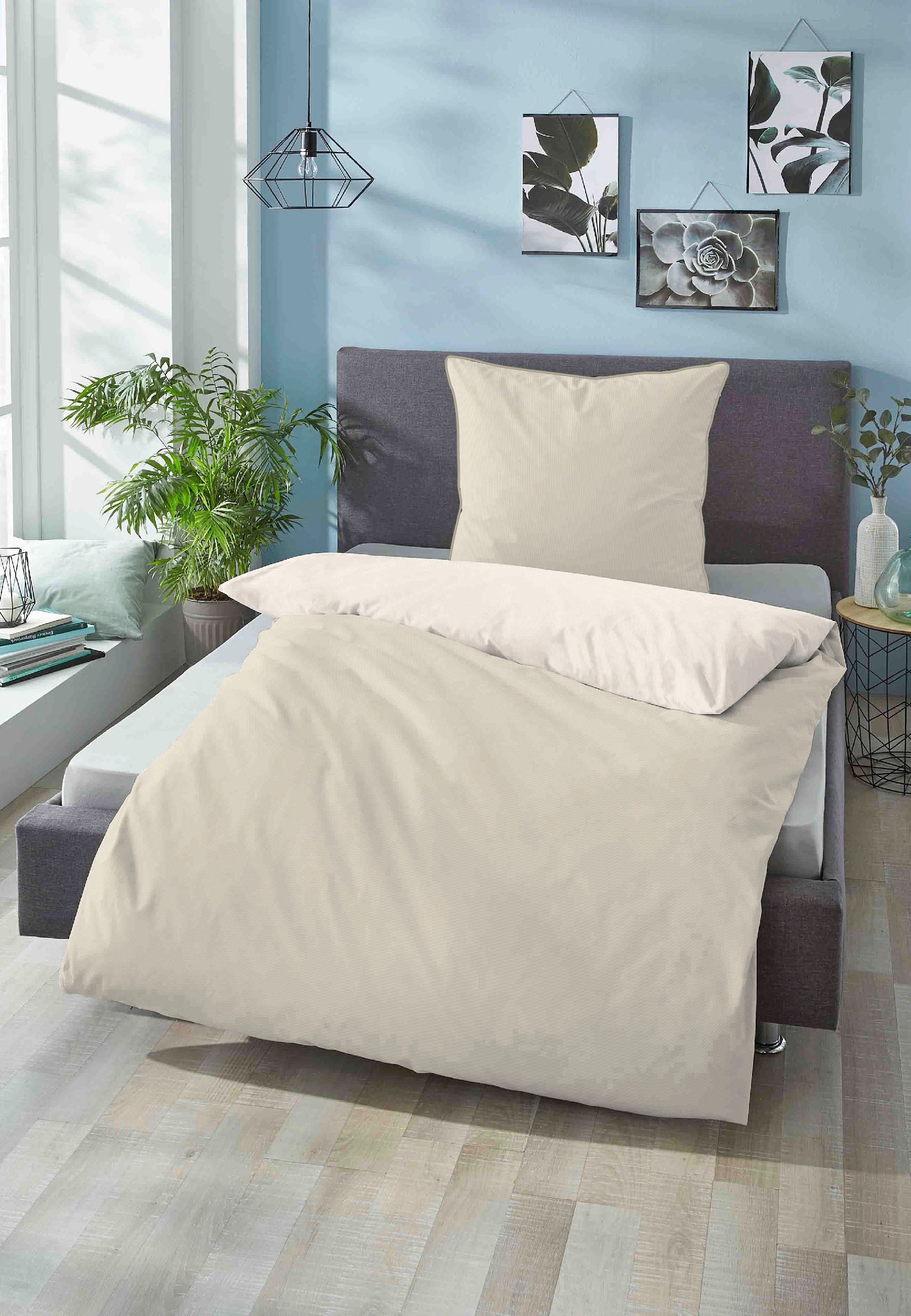 Biberna Wendebettwäsche "Helena" 2 Stk. feiner Glanz + weicher Griff, pfleg günstig online kaufen