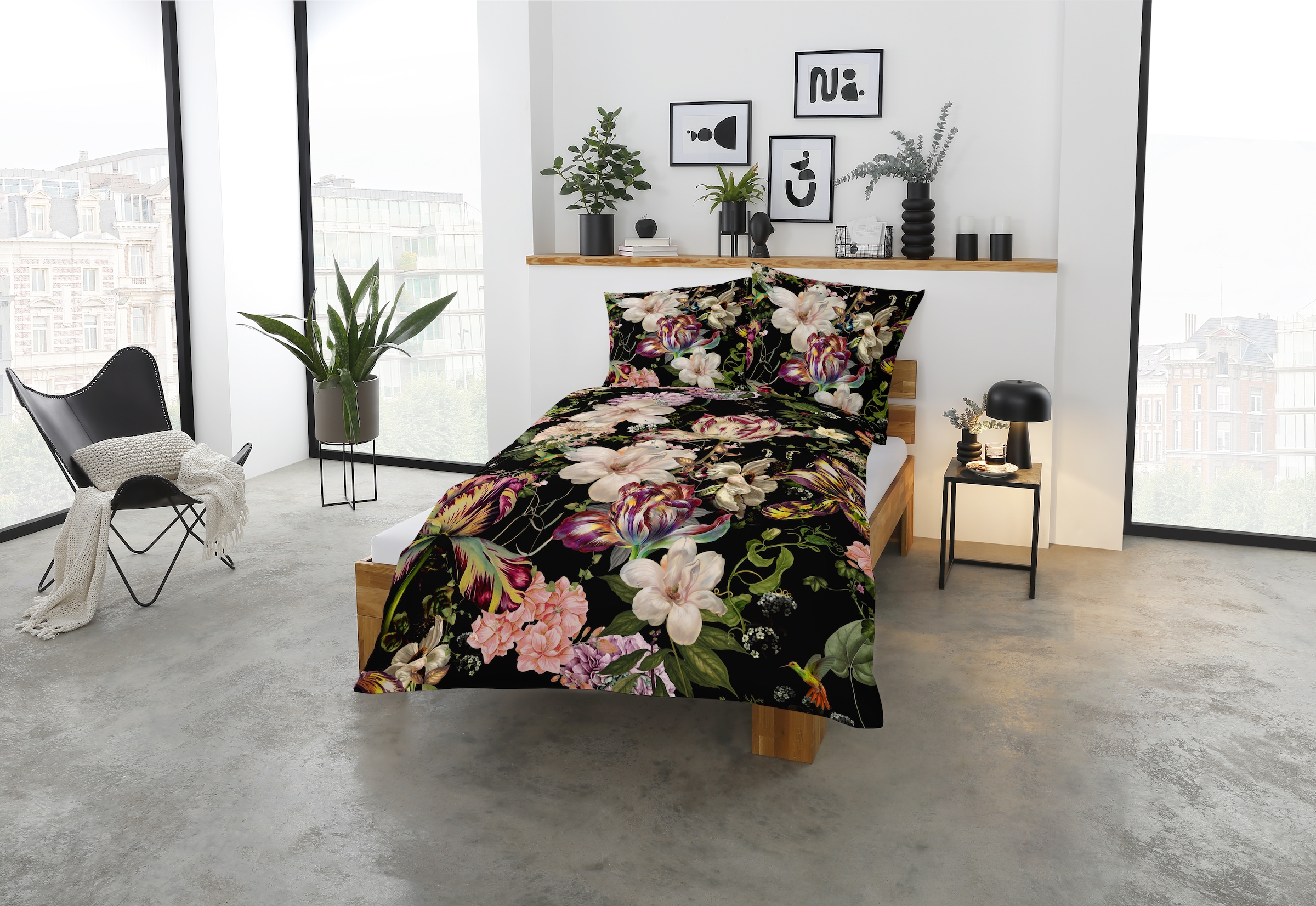 CASATEX Bettwäsche "Nightflowers" 2 floral, stilvoll und elegant