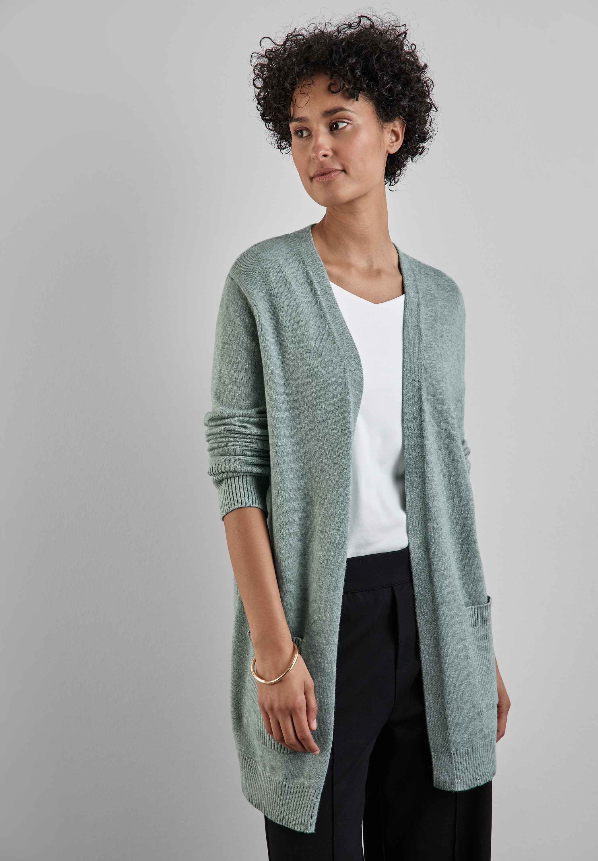 Cardigan, mit aufgenähten Taschen