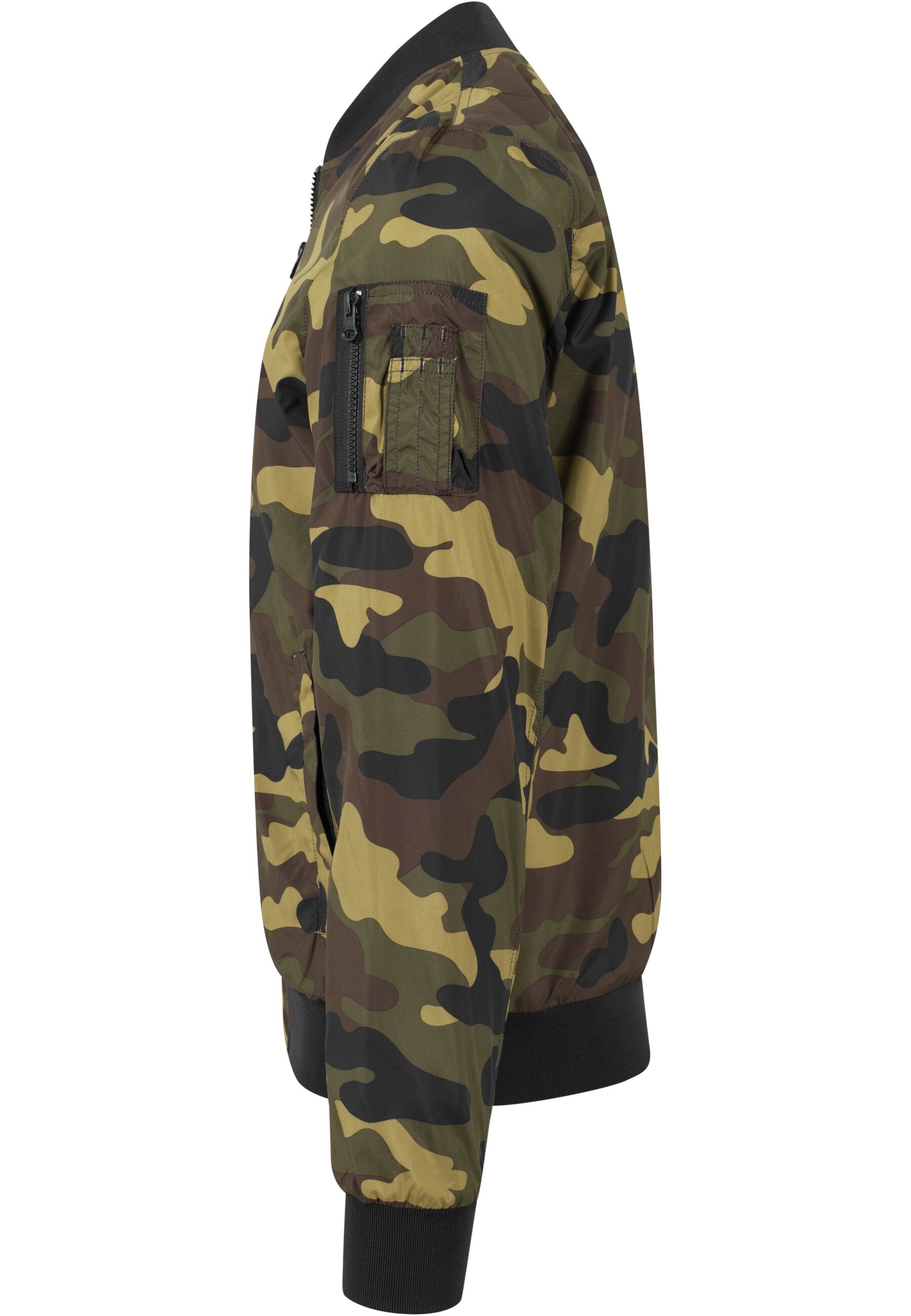 URBAN CLASSICS Allwetterjacke »Urban Classics Herren Light Camo Bomber Jacket«, (1 St.), ohne Kapuze