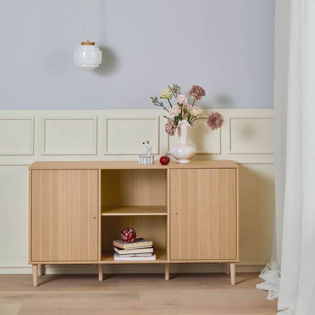 Hammel Furniture Sideboard »Mistral, Hochwertig Schrank, 6 Holz Füße, mit 2 gerillten...