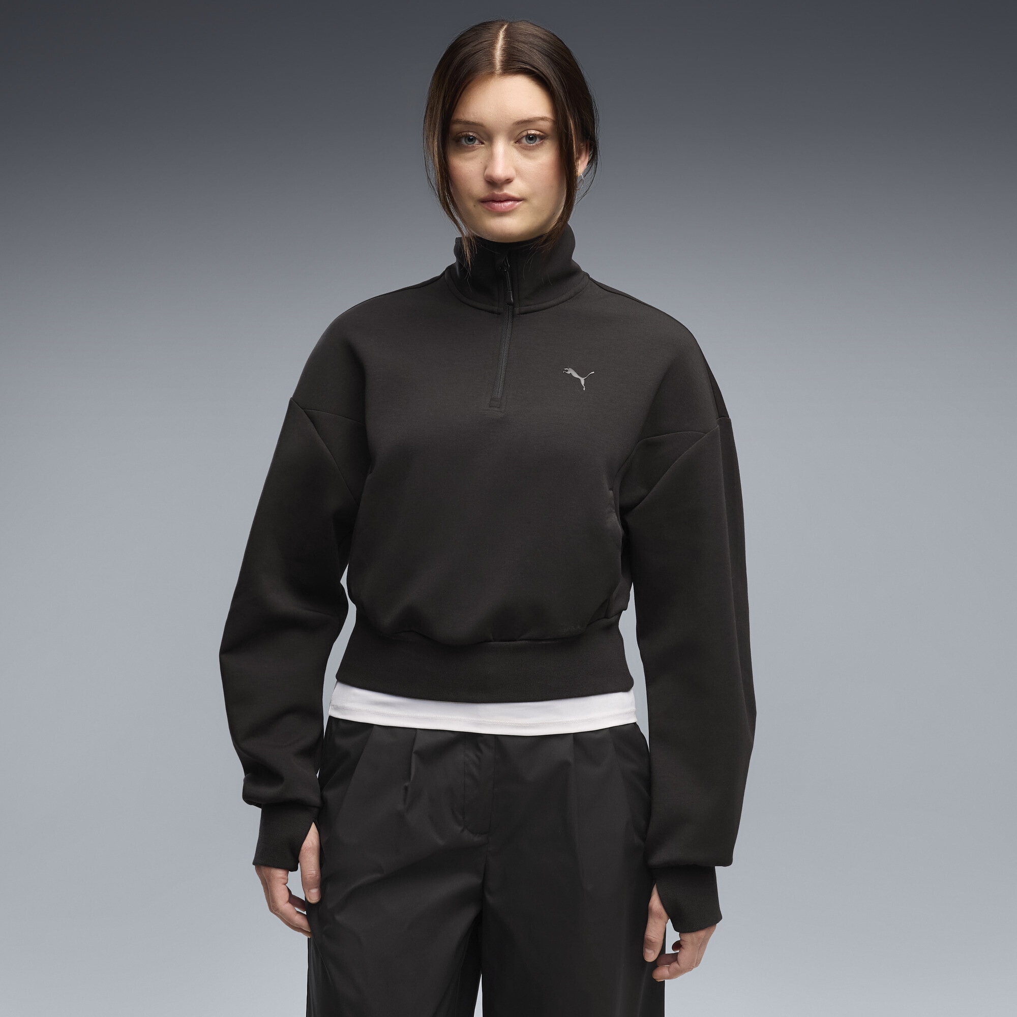 PUMA Sweatshirt »PUMATECH SENSE Crew Sweatshirt mit Reißverschluss bis zum Hals«

