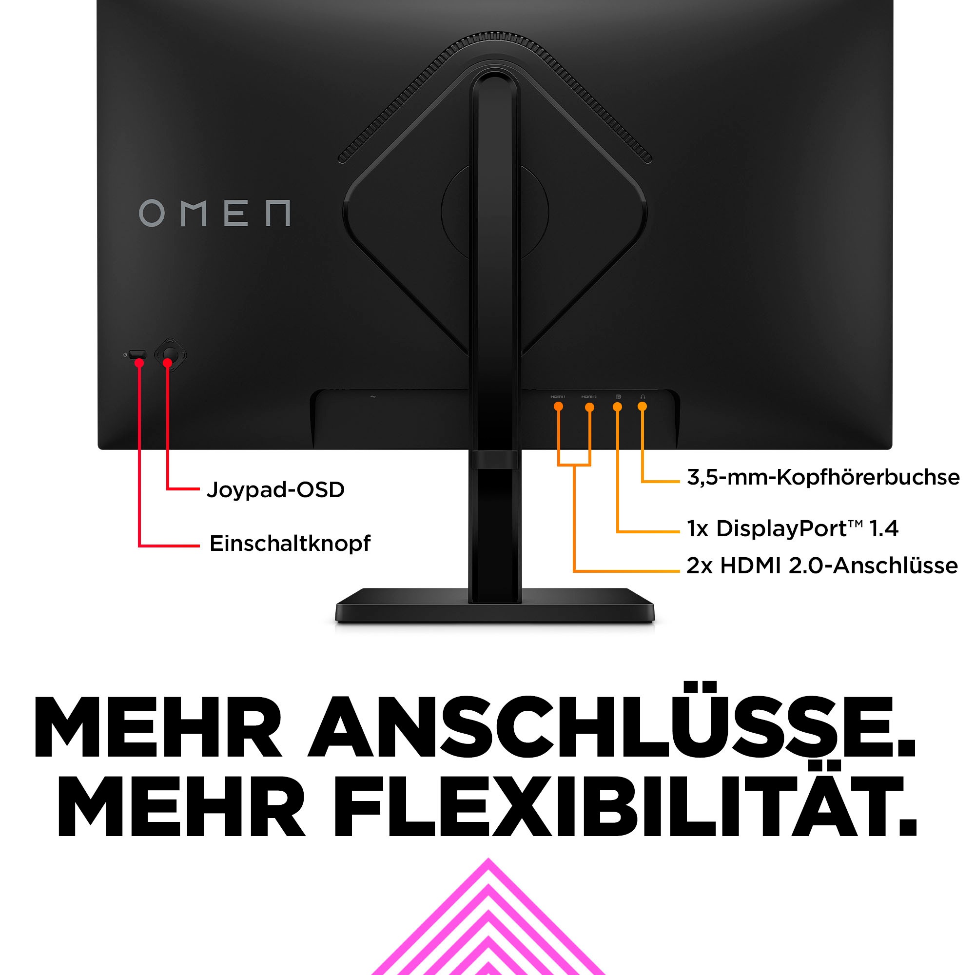 HP Gaming-Monitor »OMEN 27 G2 (HSD-0155-A)«, 69 cm/27 Zoll, 1920 x 1080 px, Full HD, 1 ms Reaktionszeit, 165 Hz
