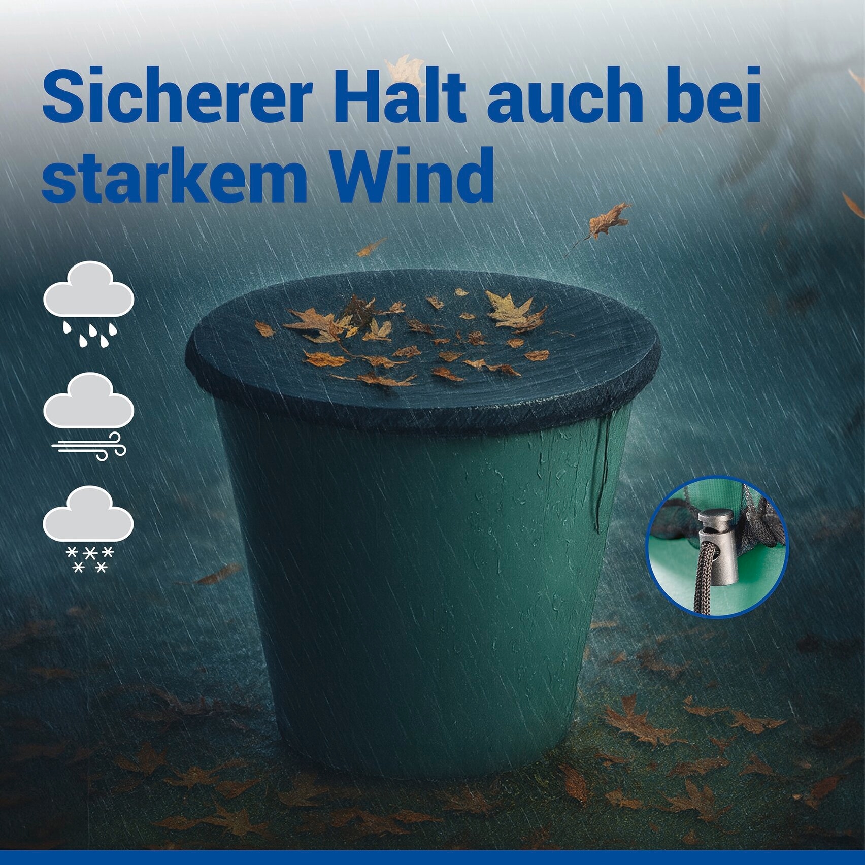 Maximex Regentonnendeckel »Regentonnennetz, Ø 95 cm« gegen Schmutz, Blätter und Ungeziefer, mit Zugband