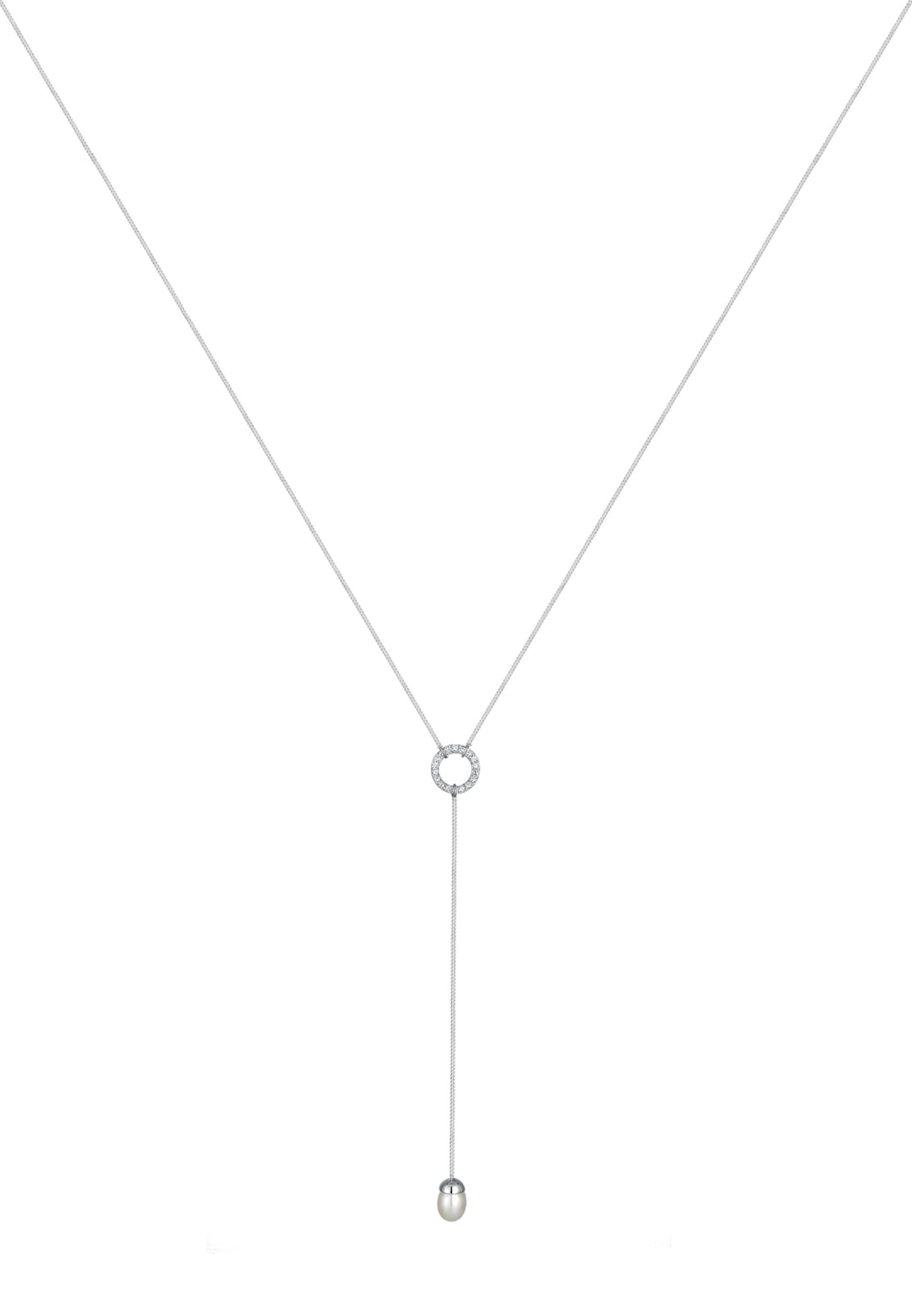 Elli Perlenkette »Y-Kette Kristalle Perle 925 Silber«