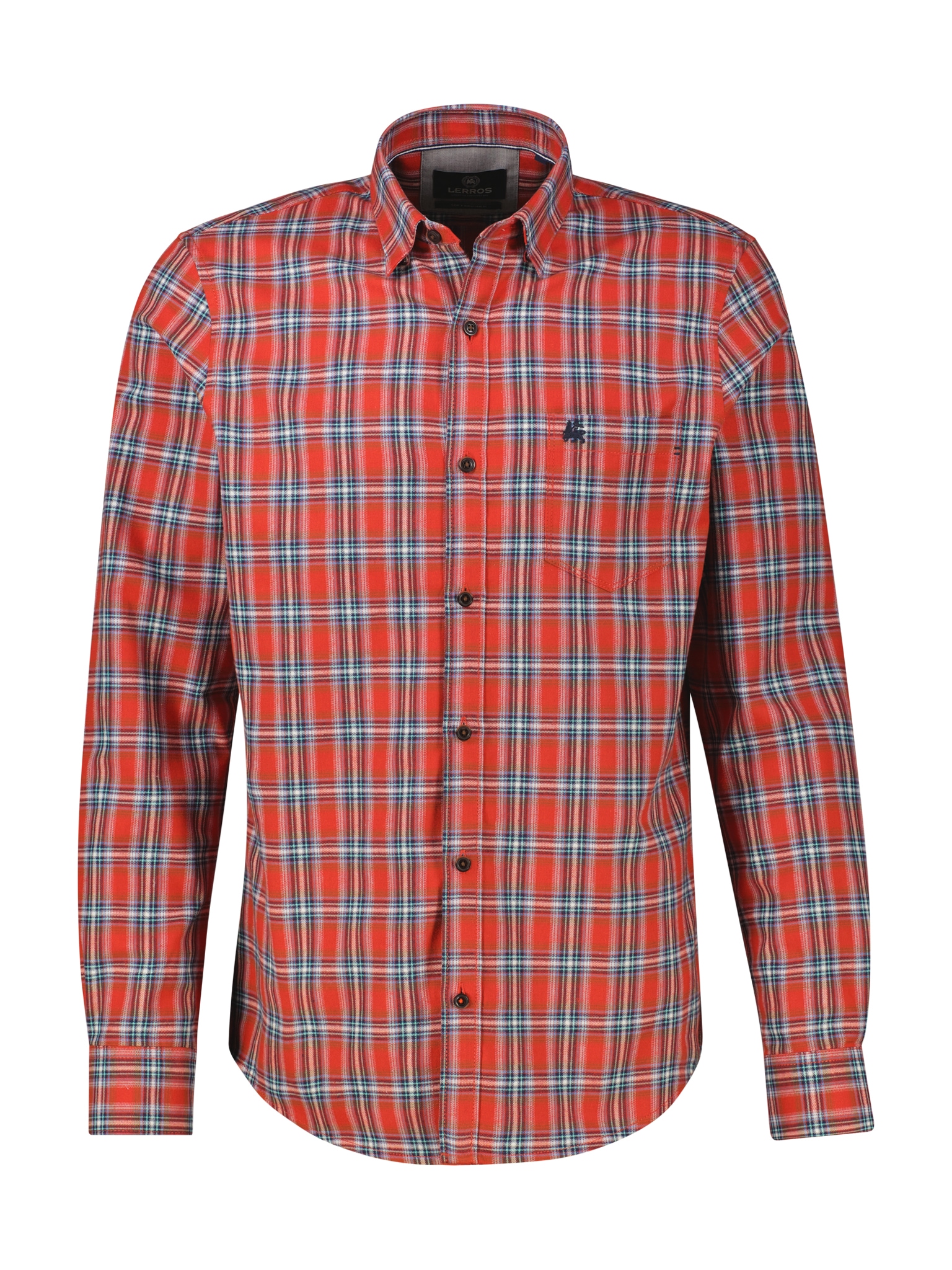 LERROS Karohemd, langarm, mit Button-Down-Kragen