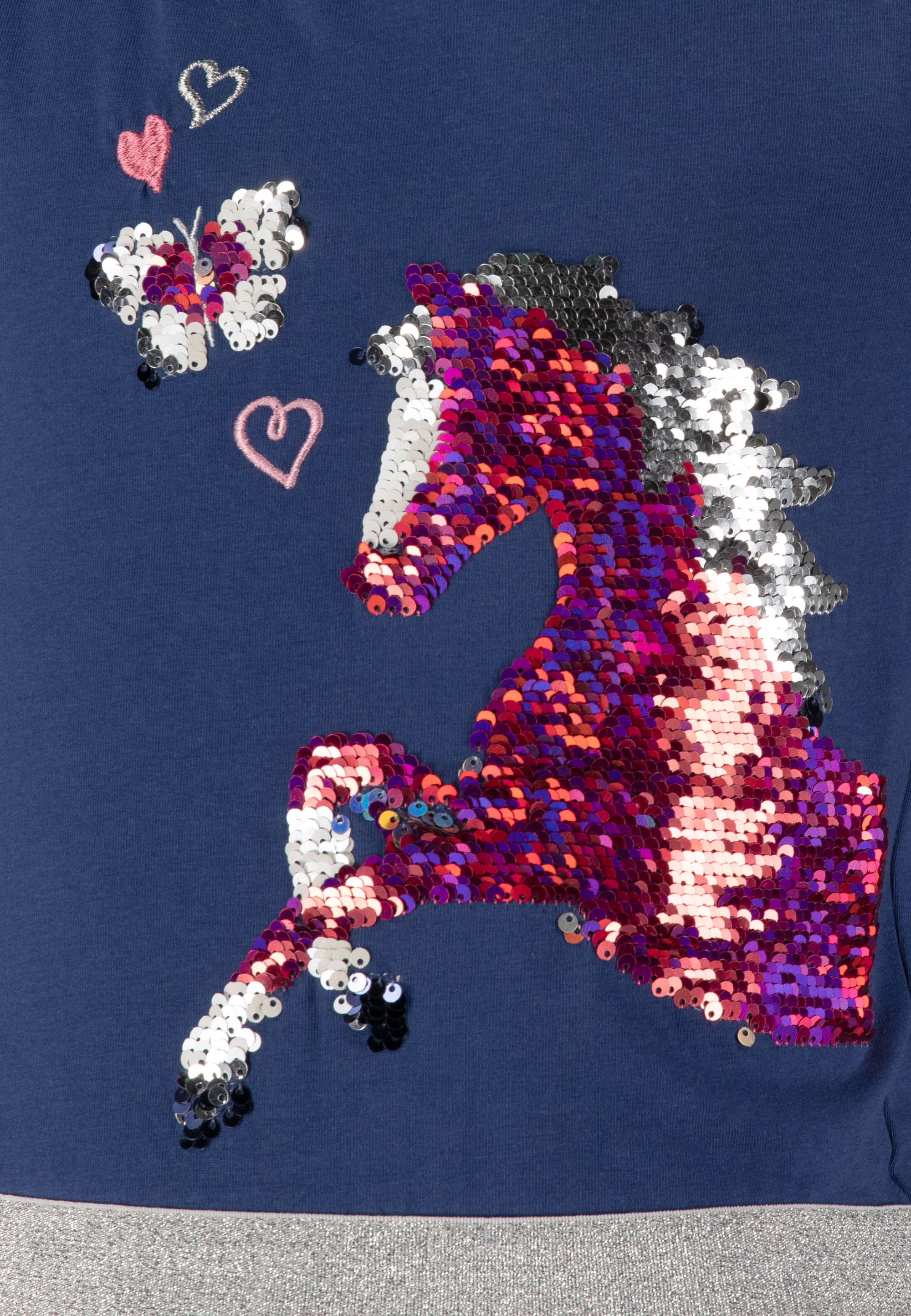 SALT AND PEPPER Jerseykleid »Fancy«, mit tollen Prints aus Wendepailletten