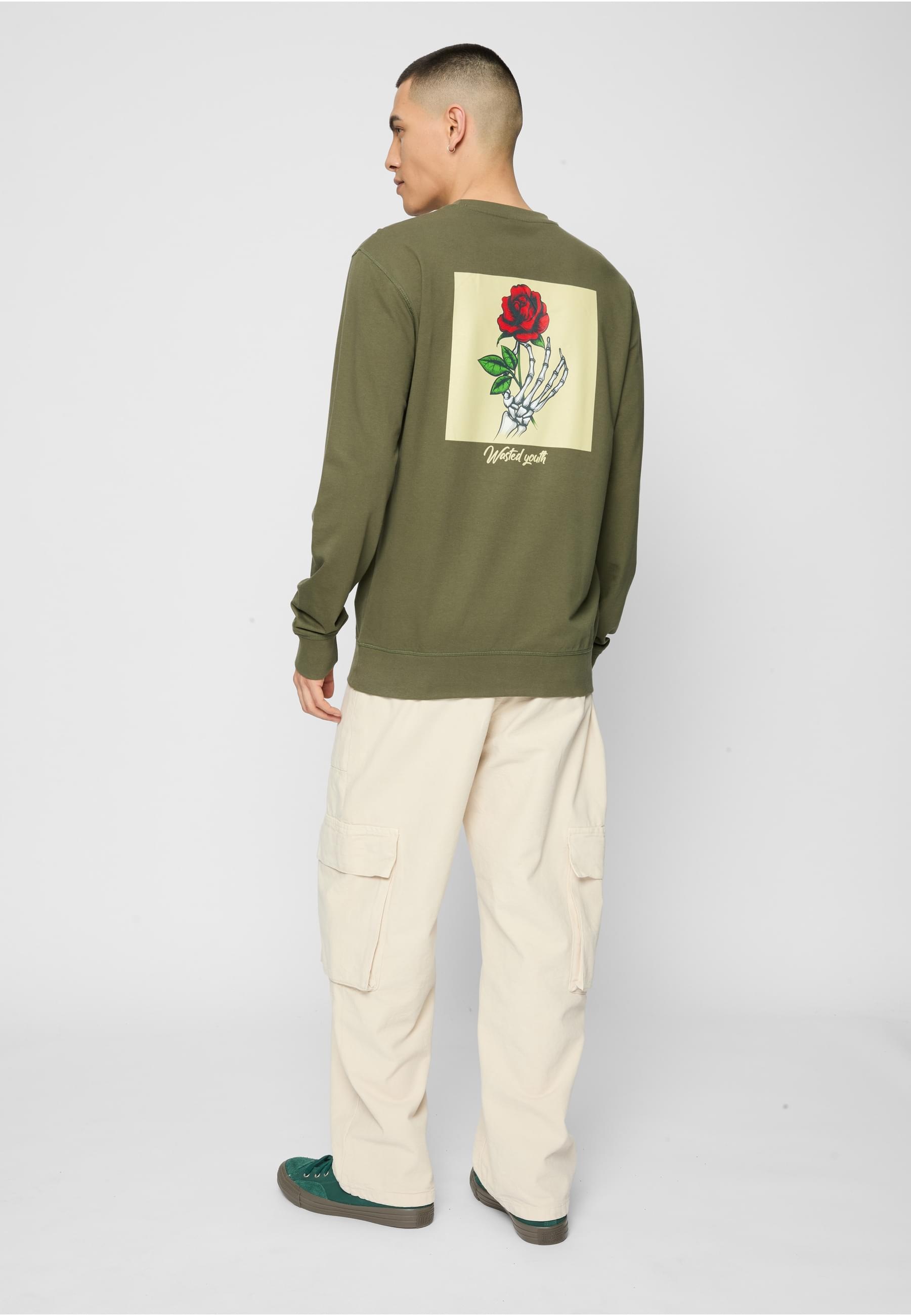 MisterTee Rundhalspullover »MisterTee Herren Wasted Youth Crewneck«, (1 tlg.)