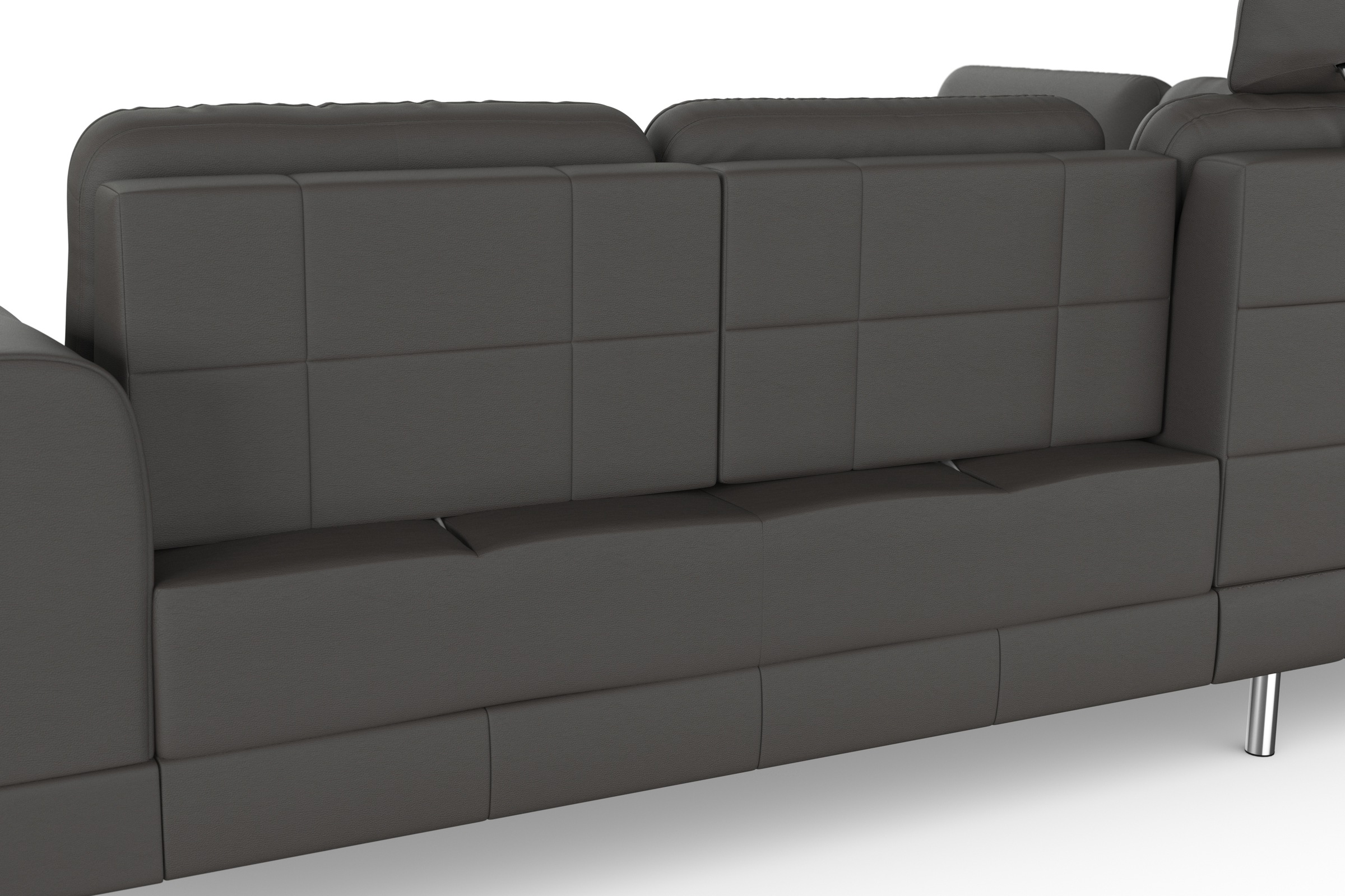 sit&more Ecksofa »Bendigo L-Form«, inklusive Sitztiefenverstellung, Bodenfreiheit 12 cm, in 2 Fußfarben