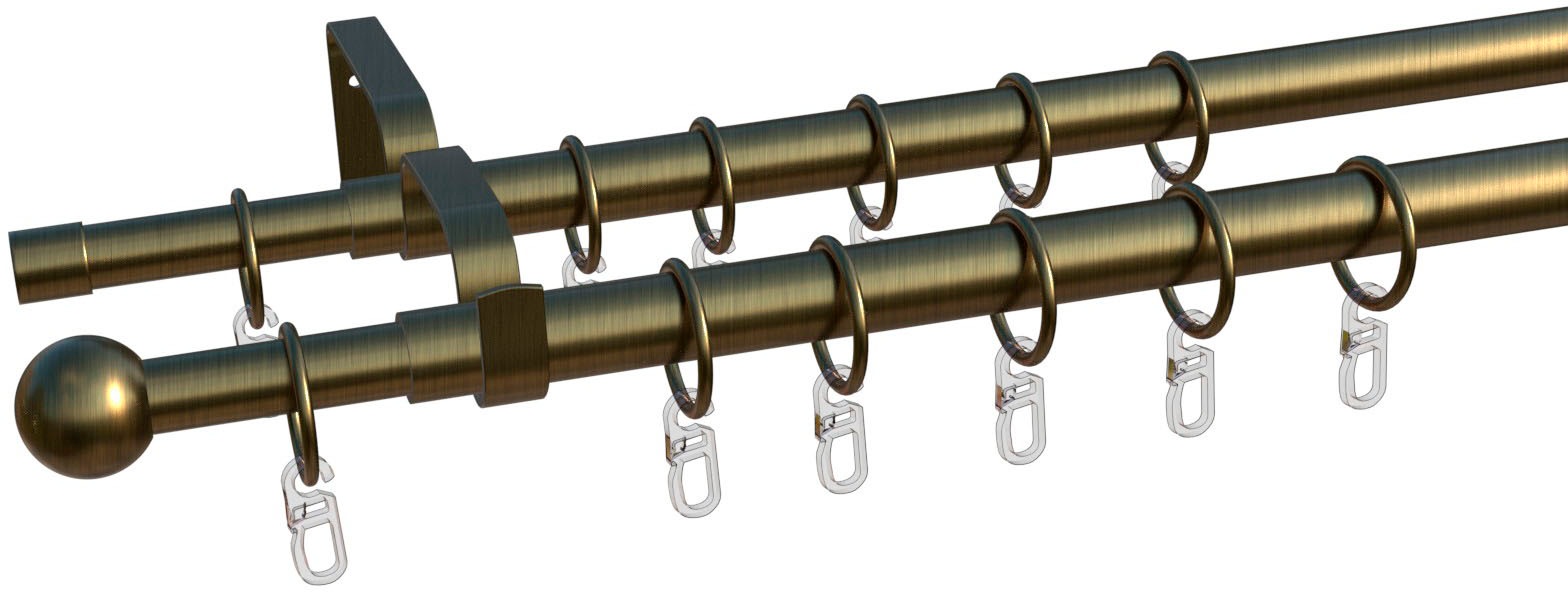 indeko Gardinenstange "Formentor" Ø 10 mm 2 läufig-läufig ausziehbar stufen günstig online kaufen