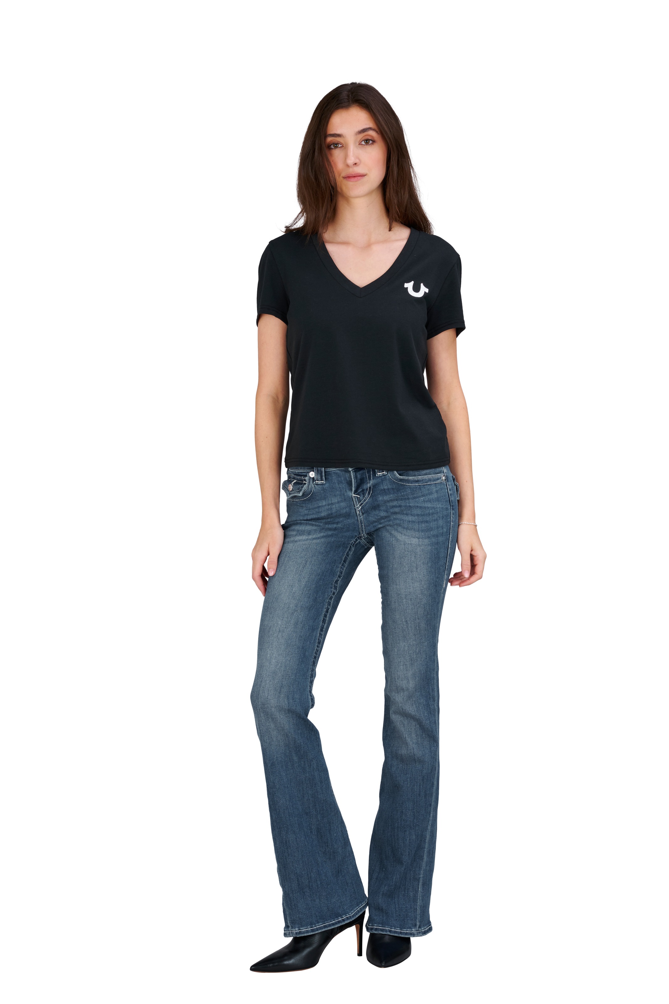True Religion Bootcut-Jeans »JOEY LR FLARE FLAP« Baumwollmischung, Flared fit