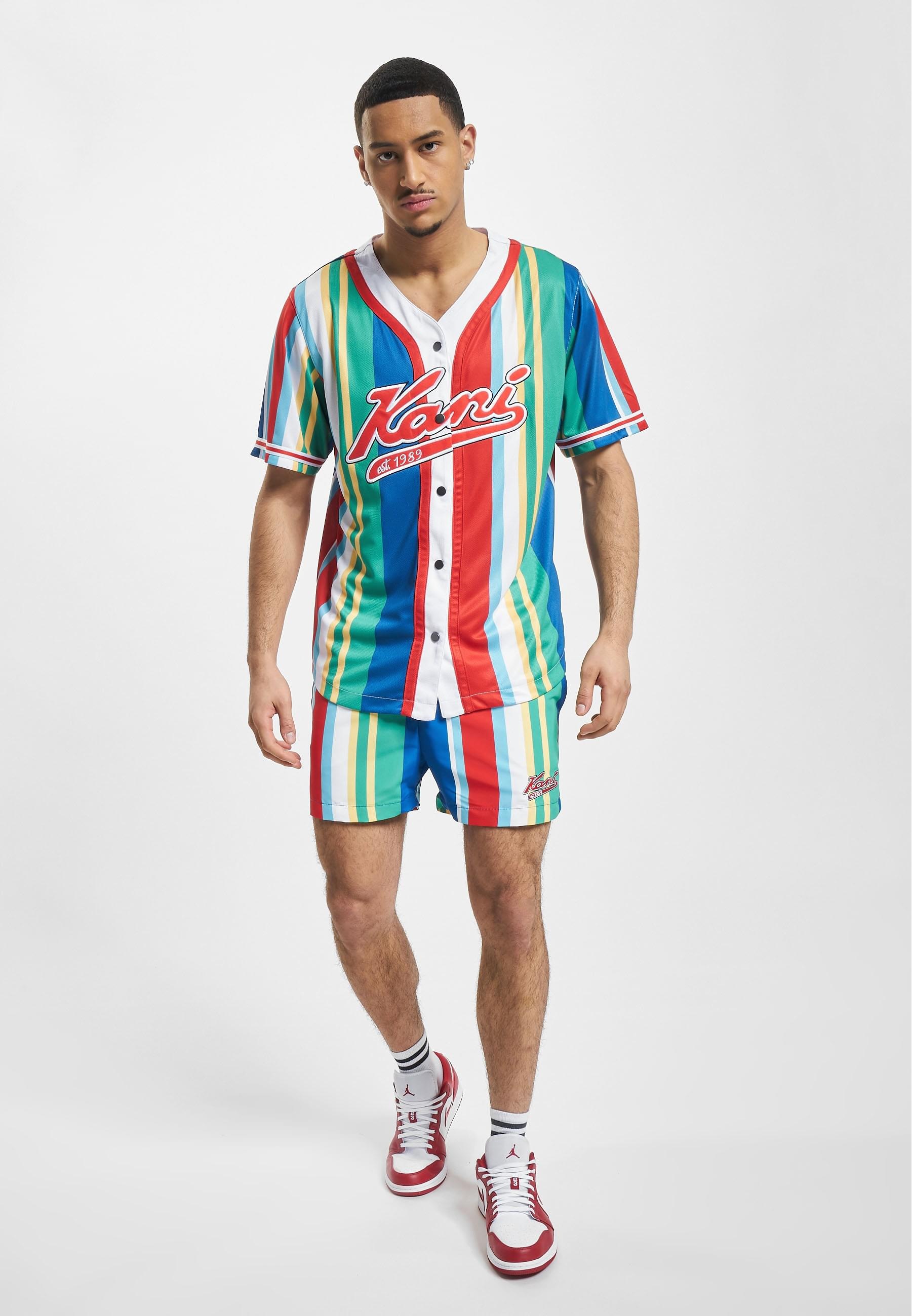 Karl Kani T-Shirt »Karl Kani Herren KM232-010-1 KK Varsity Striped Baseball Shirt«, (1 tlg.)
