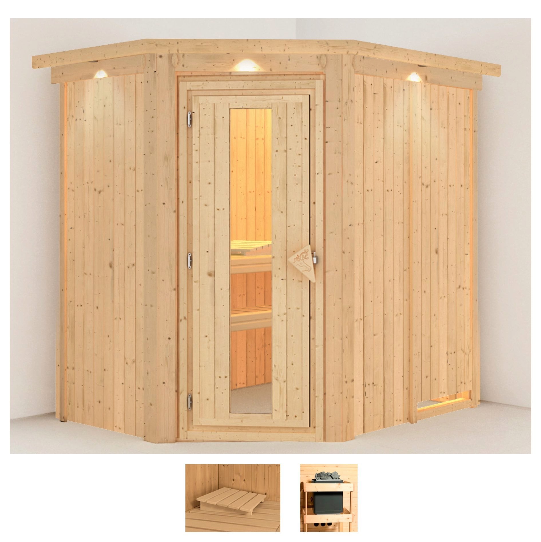 Karibu Sauna "Clara" Set, ohne Ofen