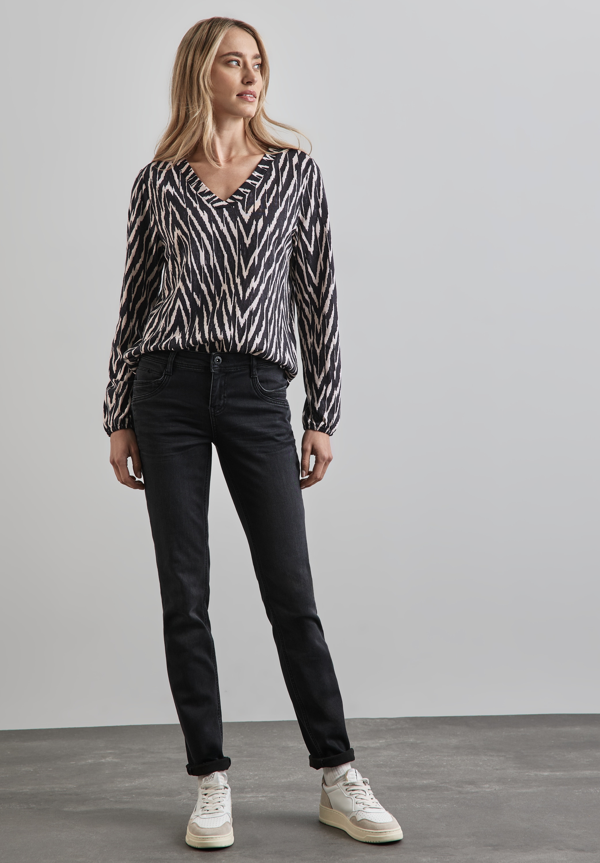 STREET ONE Langarmshirt, im soften Baumwoll-Mix