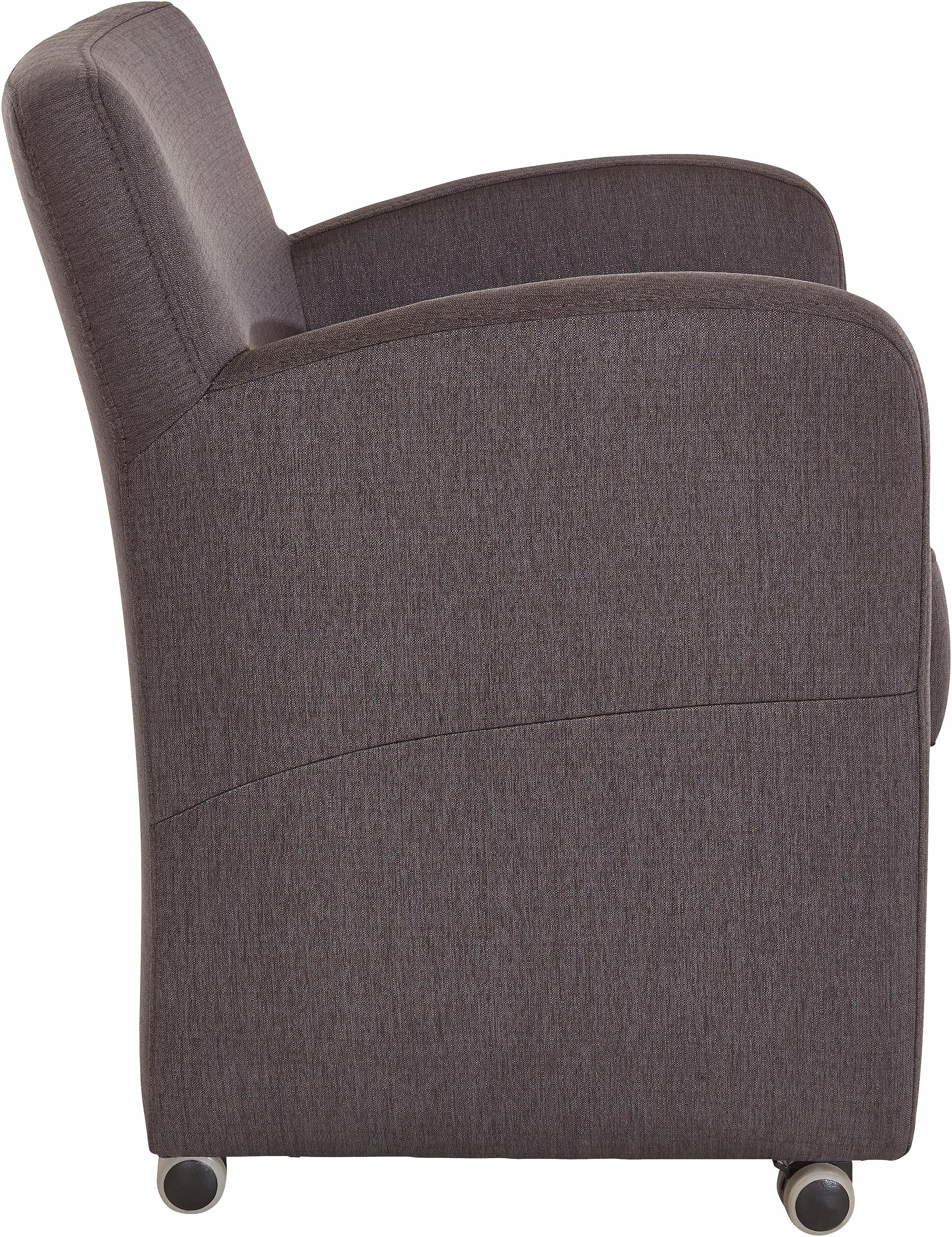 exxpo - sofa fashion Sessel »Intenso, Loungesessel, modern, wahlweise in Leder oder Textil«, hohe Bodenfreiheit, frei im Raum stellbar, hoher Sitzkomfort