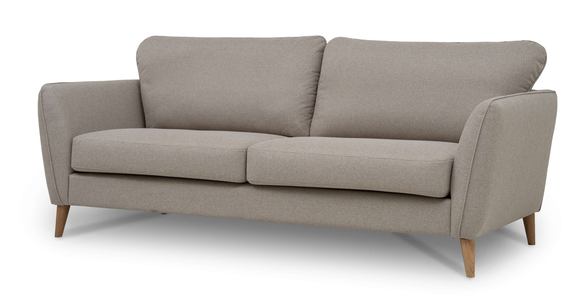 Home affaire 3-Sitzer »MARSEILLE Sofa 206 cm«, mit Massivholzbeinen aus Eiche, verschiedene Bezüge und Farbvarianten