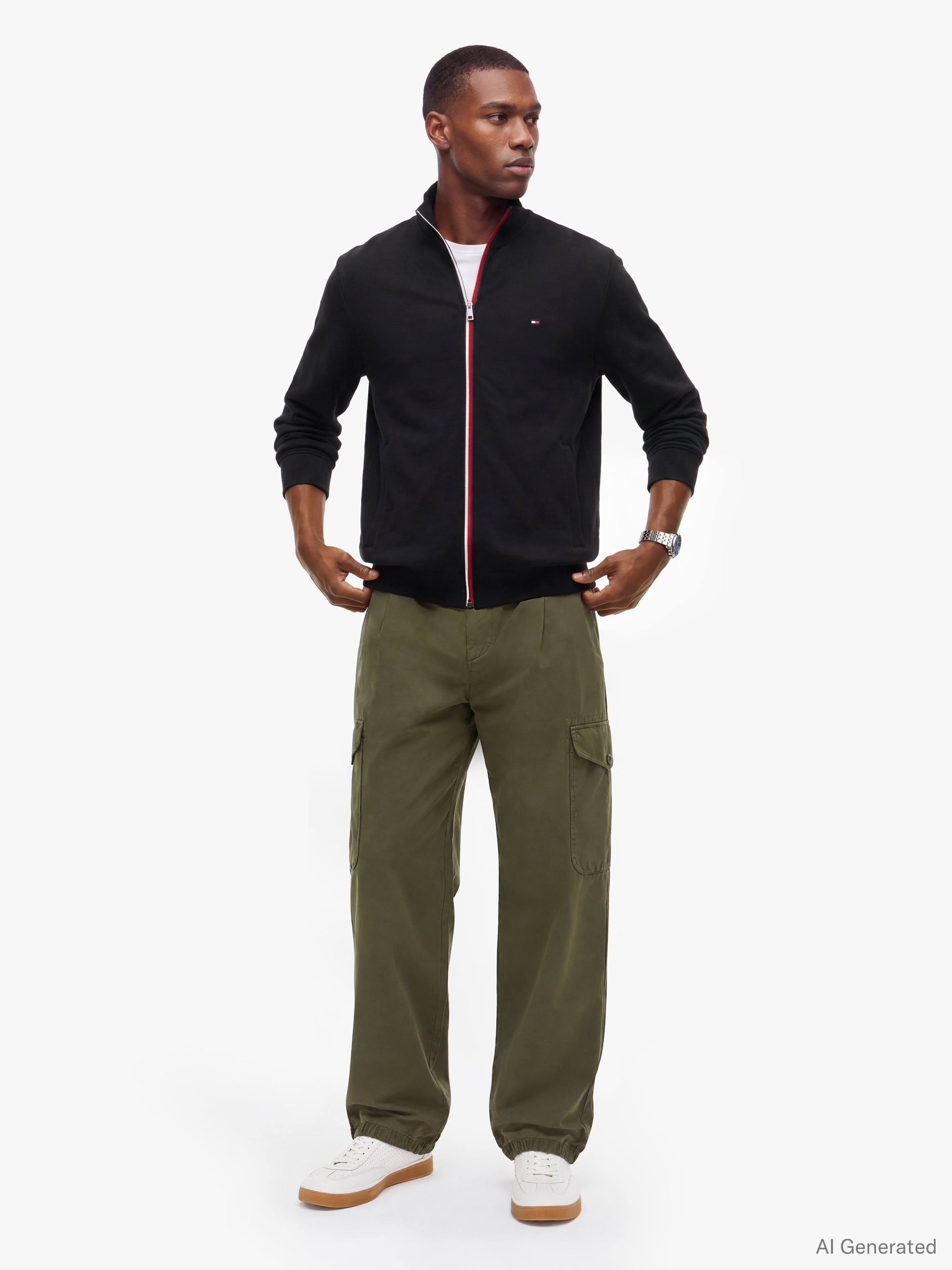 Tommy Hilfiger Kapuzensweatjacke »RWB TIPPING TRACK«