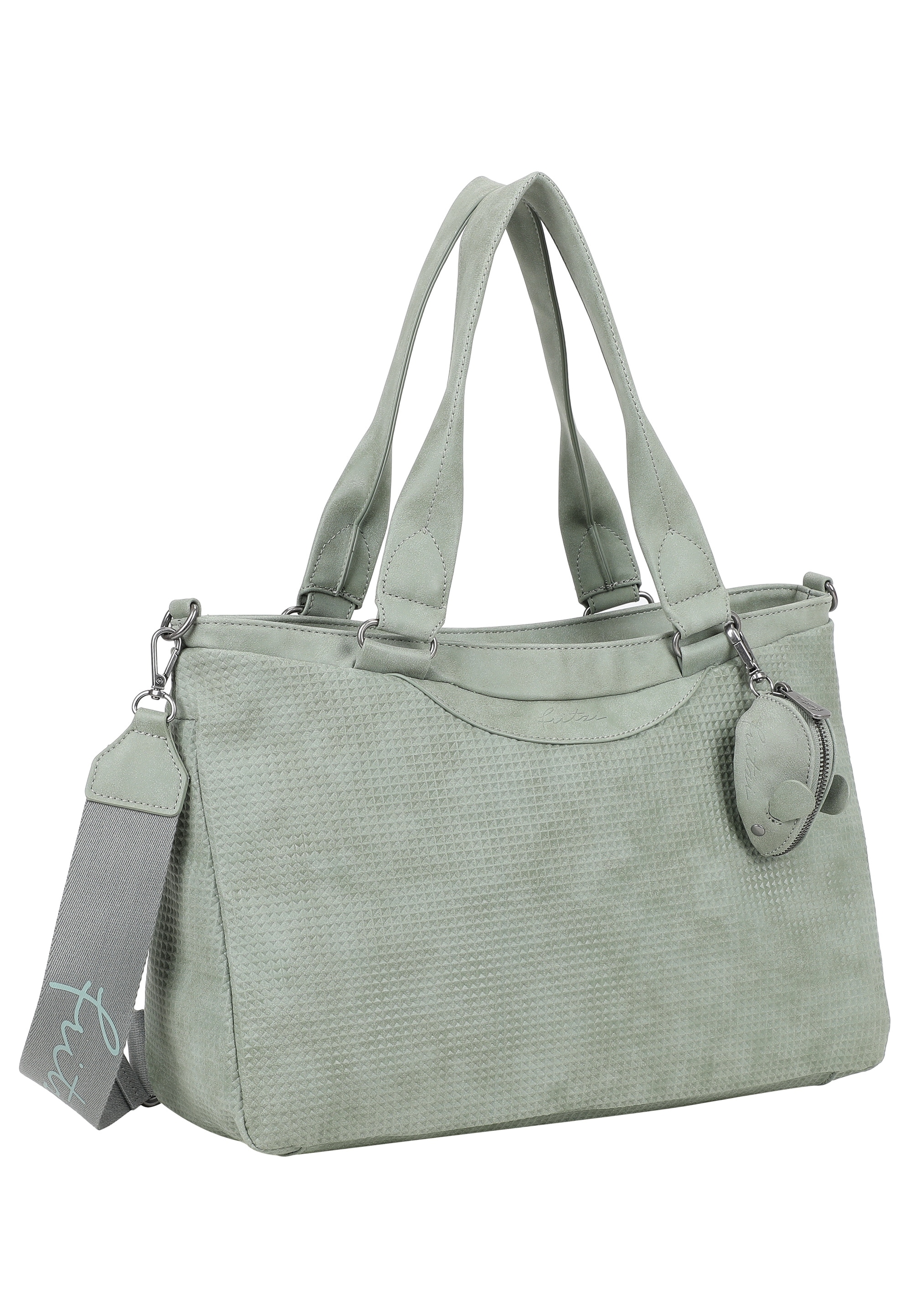 Fritzi aus Preußen Henkeltasche »Joly Waffly Black«, mit kleiner Retro-Pocket-Maus extra