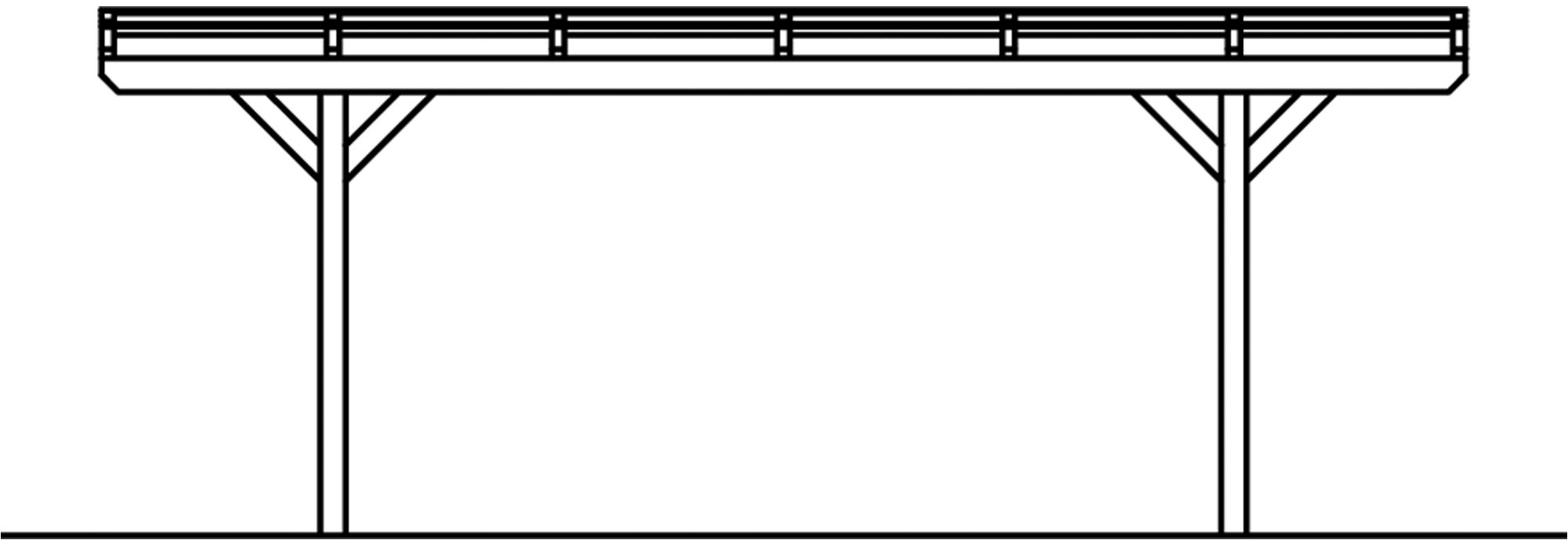 Skanholz Einzelcarport »Odenwald«, Holz, 326 cm, Anthrazit