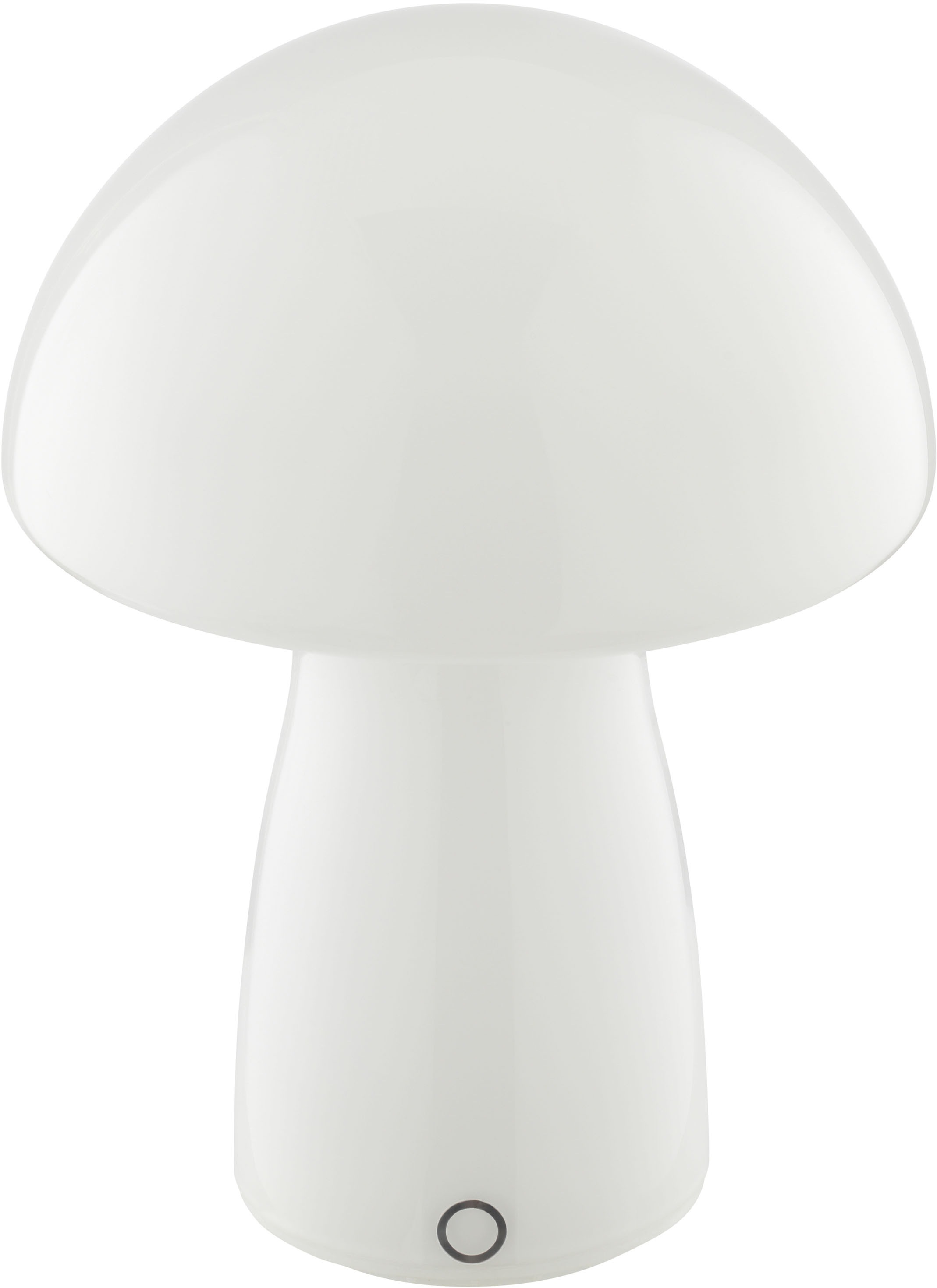 BRILLIANT LED Tischleuchte "Erik", weiß, 1, Ø 16cm H: 22,2cm, 1 Stk., Leuchten, Pilzleuchte aus Glas mit Akku, 250 lm, 2700 K, H 22 cm, dimmbar, LED Tischleuchte 3