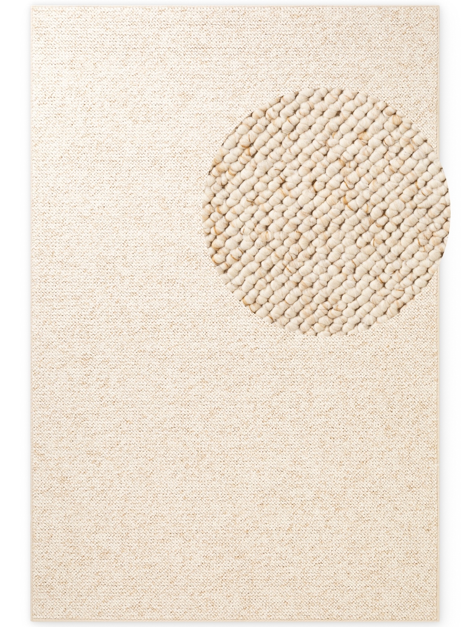 HANSE Home Teppich »Wolly 2« rechteckig 12 mm Höhe Flachgewebe, Läufer, Skandi, Woll-Optik, Esszimmer, Wohnzimmer, Flur