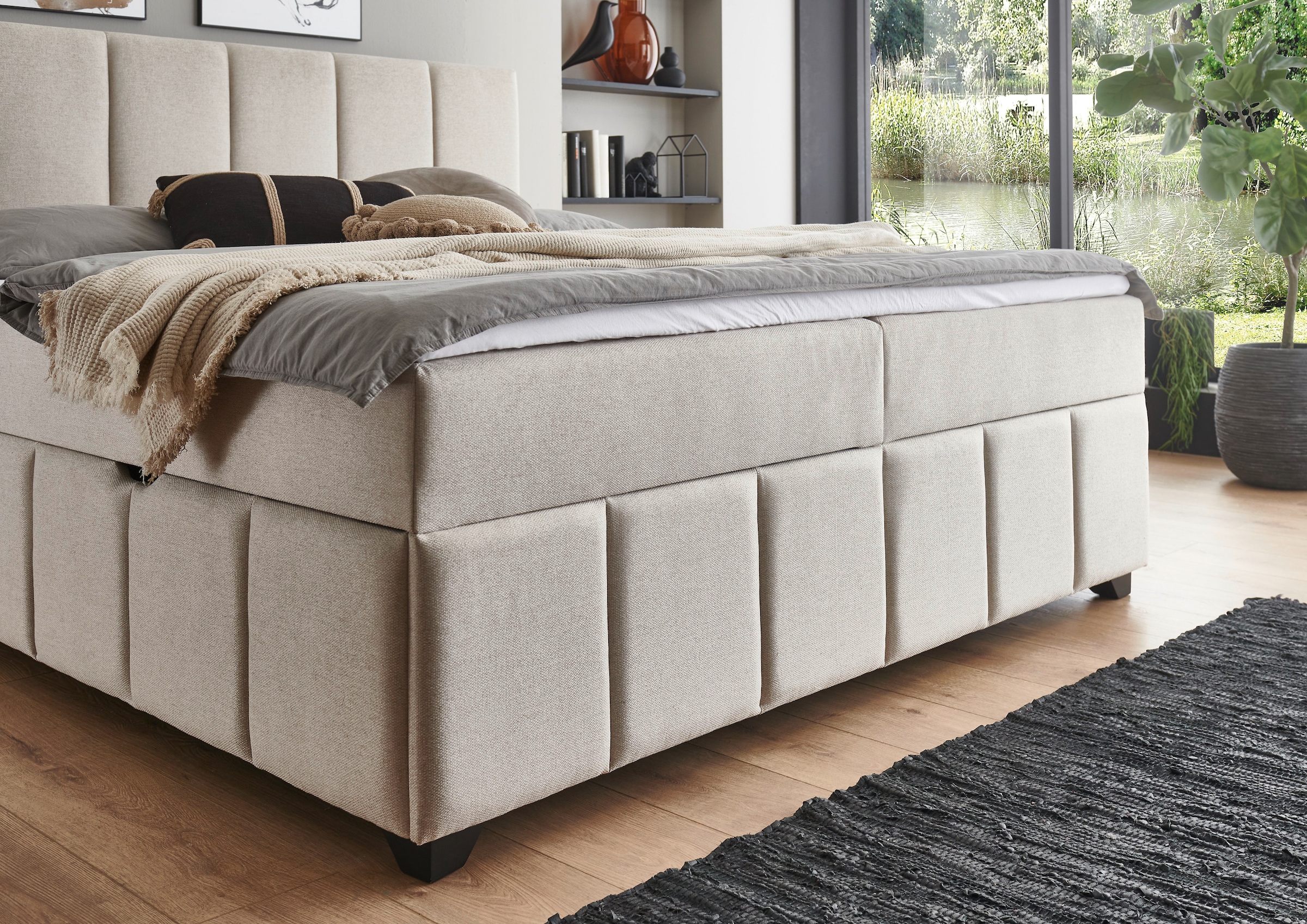 Home affaire Boxbett »Bellah inkl. Bettkasten, erhältlich in der Breite 180x200cm« inkl. PU-Schaum-Topper