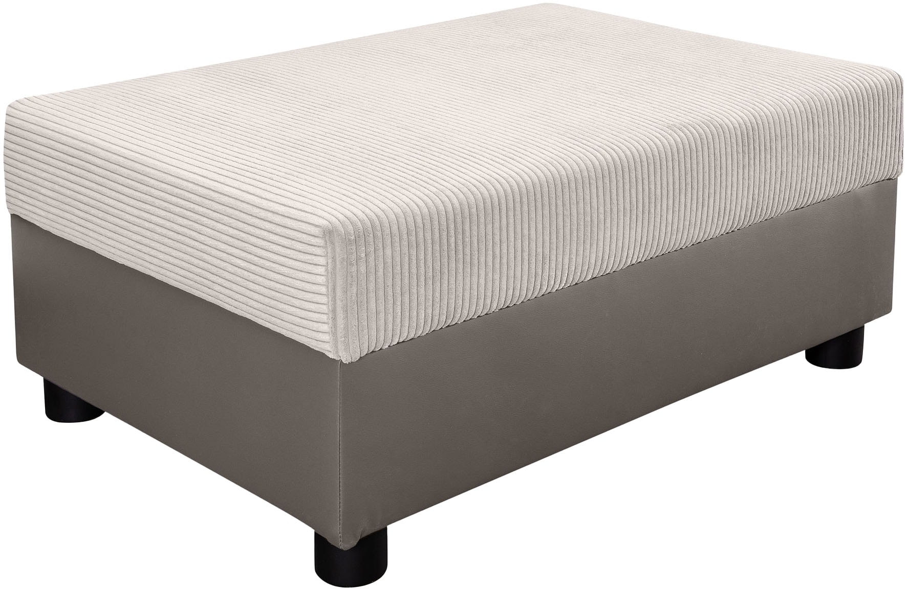 Hocker COLLECTION AB, B:98cm H:42cm T:68cm, beige, 100%Polyester, Büro, Hocker, "Parma", Frei stellbar, komfortabler Federkern, individuell