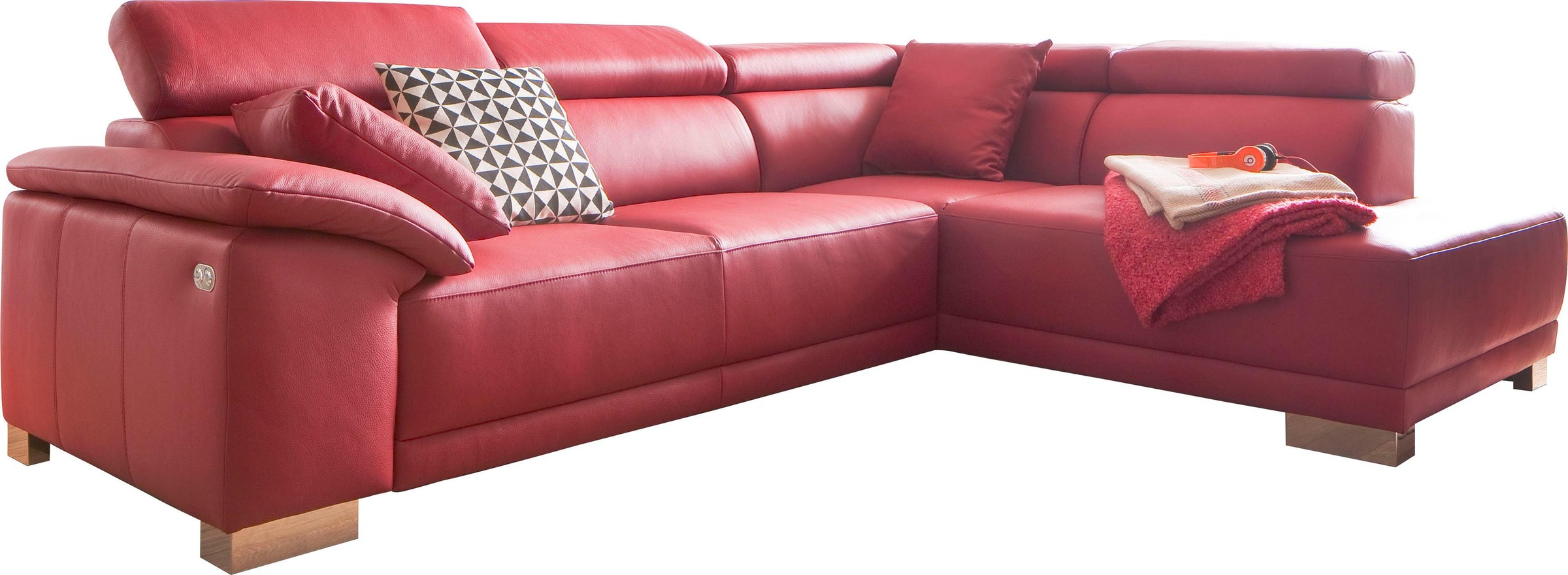 3C Candy Ecksofa "Menorca modern und bequem, L-Form", Kopfteilverstellung, günstig online kaufen