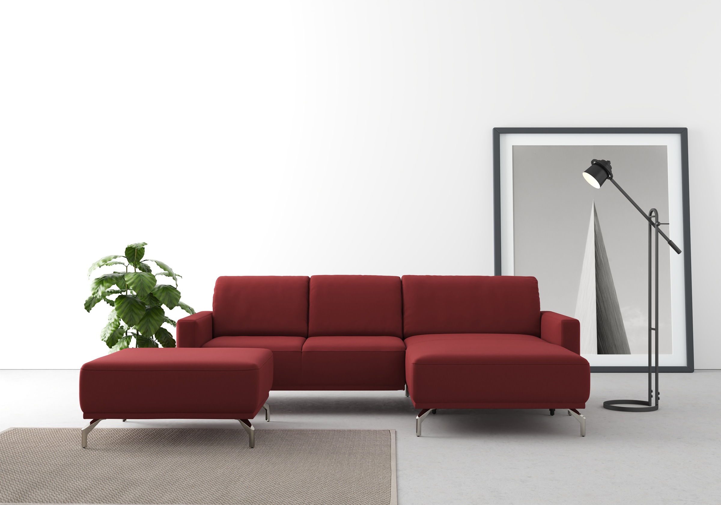 sit&more Ecksofa »Bailando L-Form«, wahlweise mit Kopfteilverstellung und Vorziehsitz, motorisch