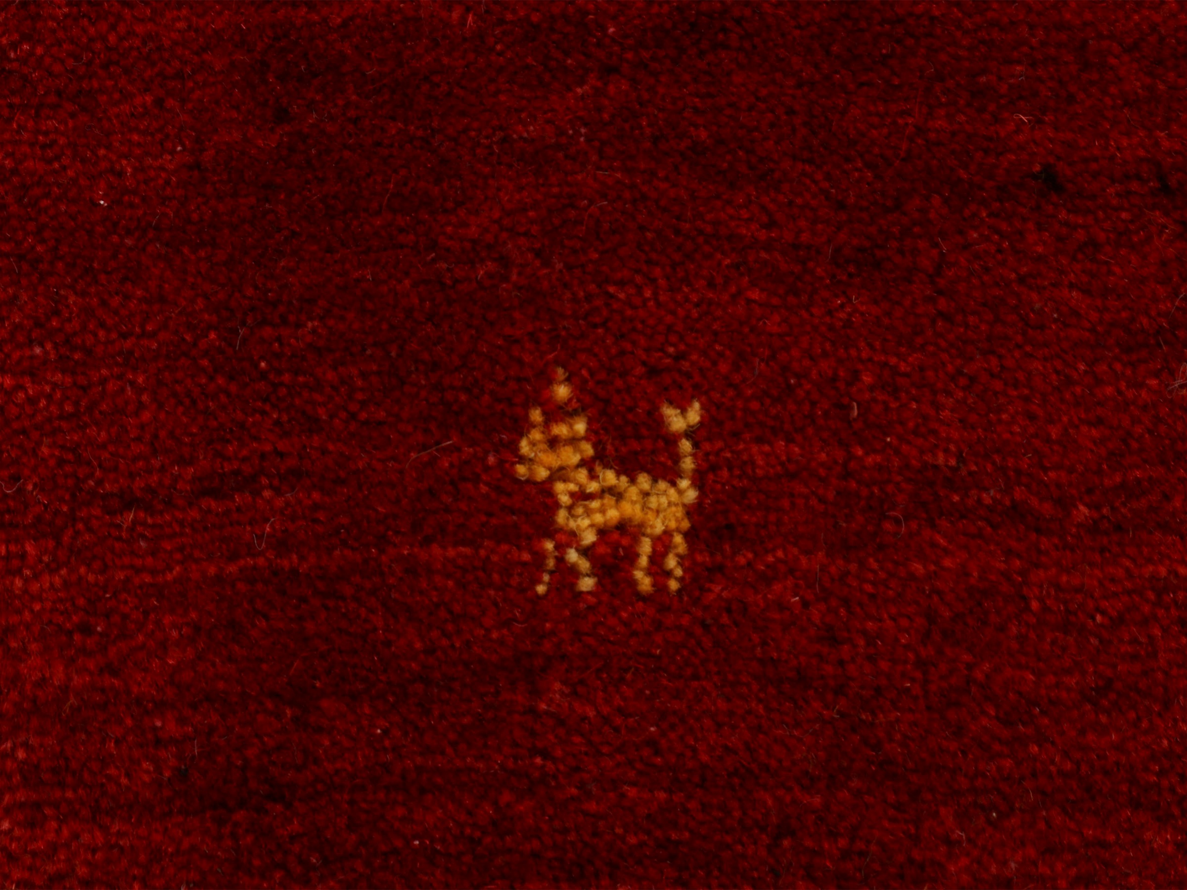 carpetfine Wollteppich »Gabbeh Uni, auch als Läufer erhältlich«, rechteckig, 15 mm Höhe, reine Wolle, handgewebt, Gabbeh Loom Tiermotiv, große Farbauswahl