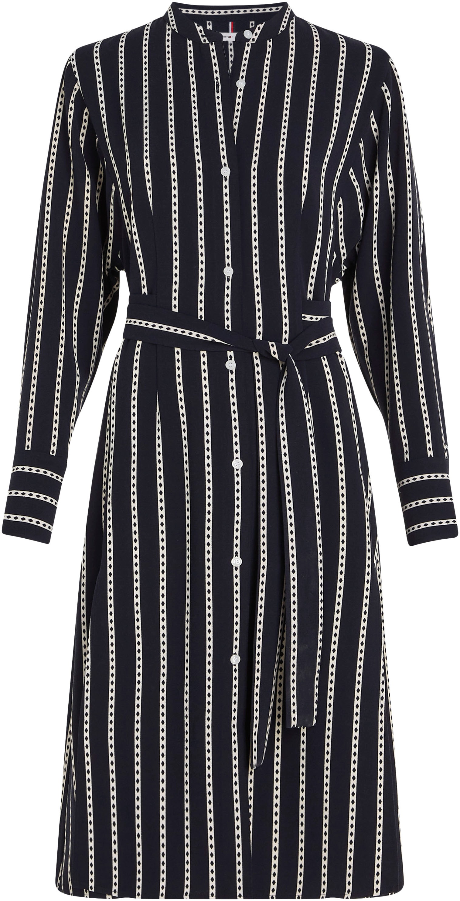 »ARGYLE Tommy Shirtkleid mit STRIPE MIDI BAUR DRESS«, | kaufen Hilfiger Taillengürtel SHIRT