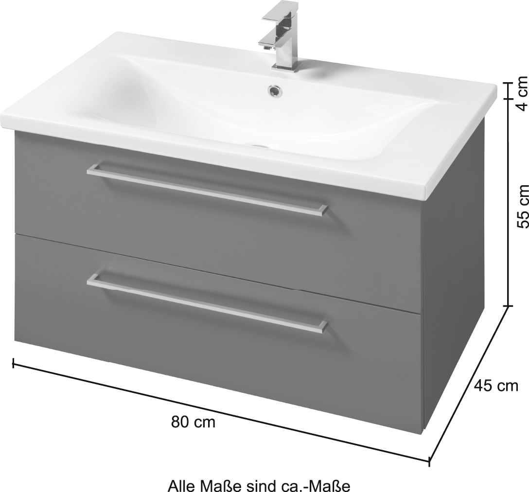 welltime Waschtisch »Torino«, Badmöbel in Breite 80 cm