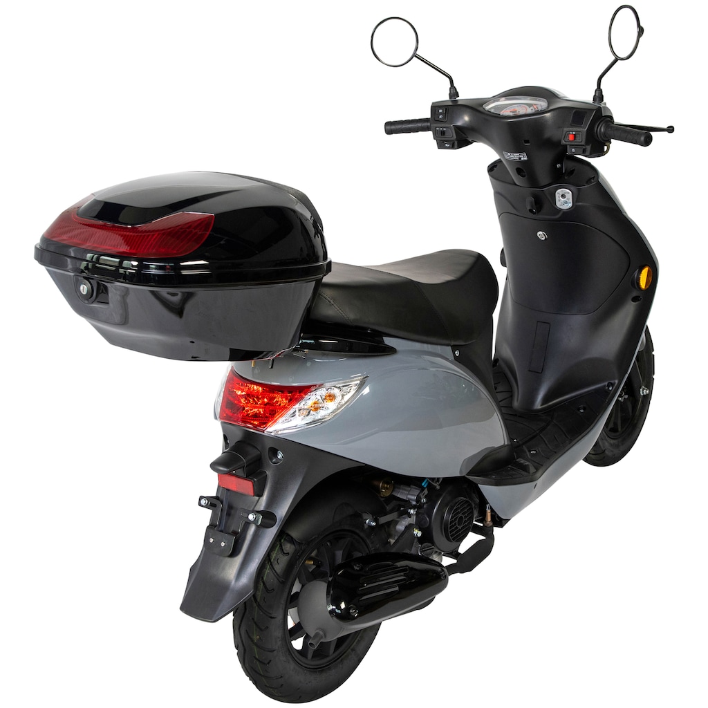 GT UNION Motorroller »Matteo 50-45«, 50 cm³, 45 km/h, Euro 5, 3 PS, (Komplett-Set, 2 tlg., mit Topcase)