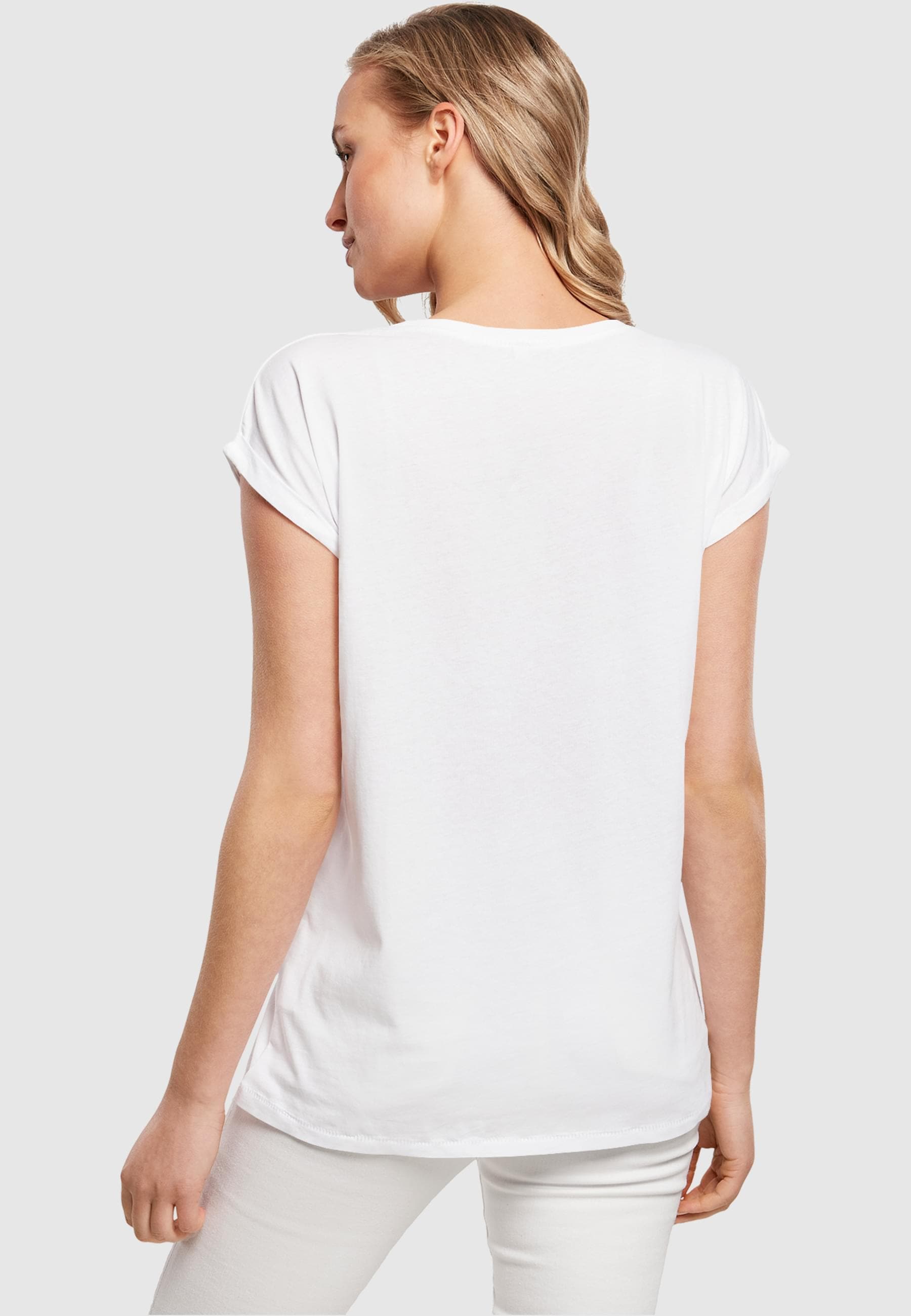 Merchcode T-Shirt »Merchcode Damen Ladies Color Splash Player Extended Shoulder Tee«, (1 tlg.)