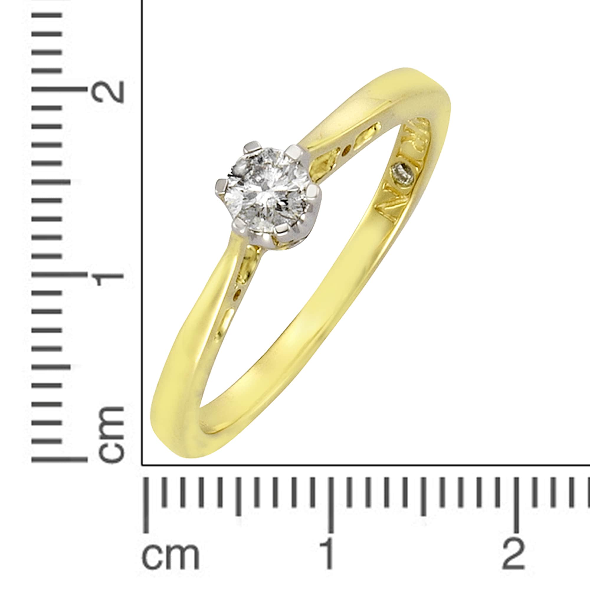 Diamonds by Ellen K. Fingerring »585 Gold zweifarbig Brillant 0,25ct.«