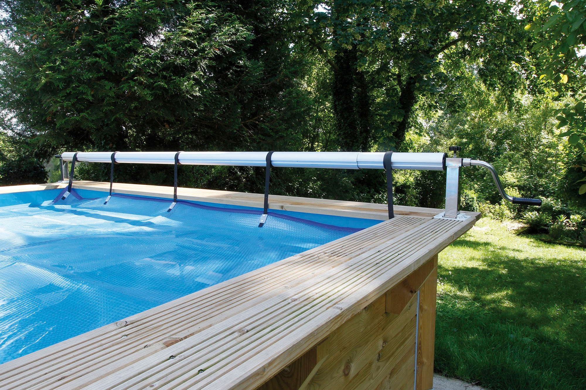 Ubbink Planenaufroller »Aufrollvorrichtung PREMIUM«, für Pools mit Rändern aus Holz, Rohren, Metall oder Beton