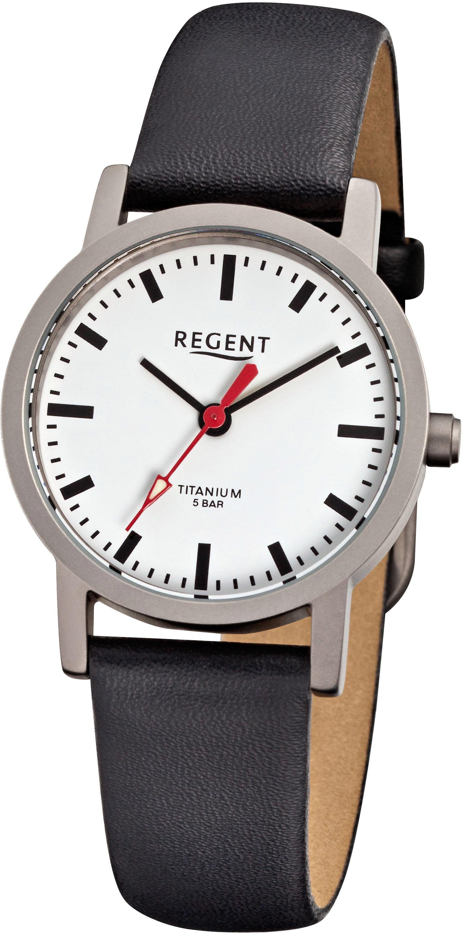 Regent Quarzuhr »6936.90.10, F240«, Armbanduhr, Damenuhr, Mineralglas