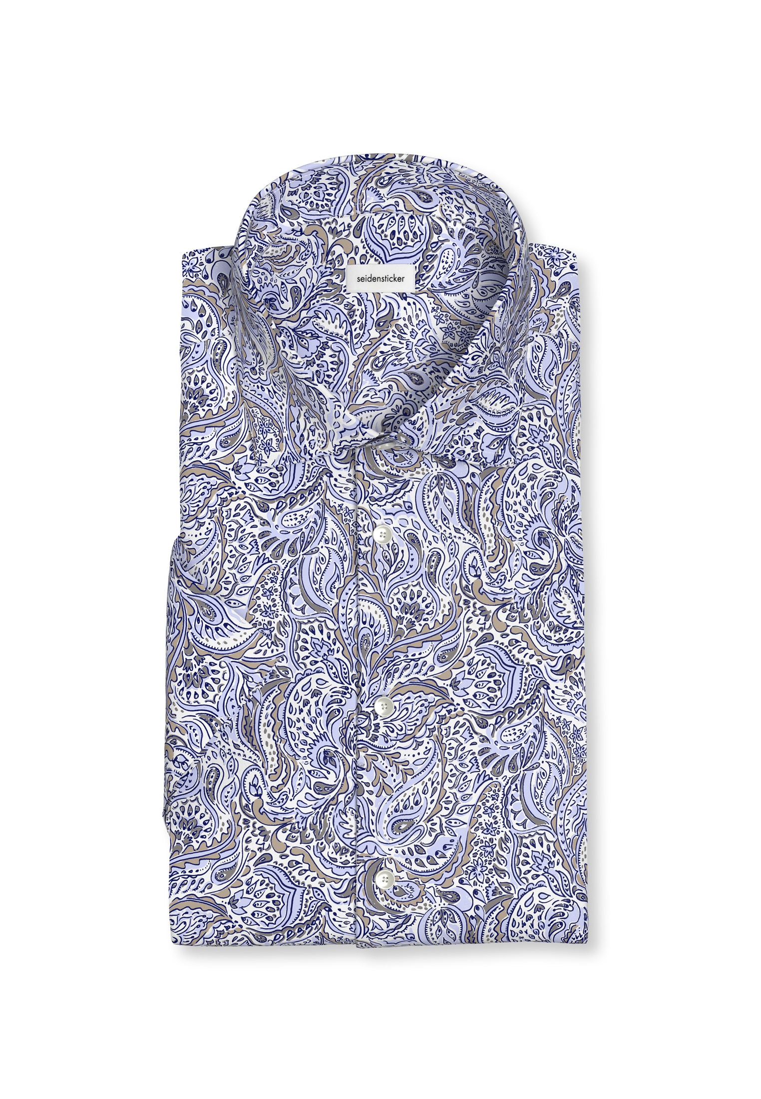 seidensticker Businesshemd »Shaped« Shaped 1/2 Kentkragen Floral