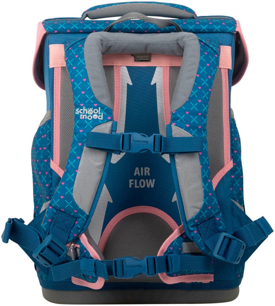 Schulranzen SCHOOL-MOOD "Champion Pro", Kinder, Gr. B/H/T: 30cm x 40cm x 23cm, mila (pferd) mit moodie naomi neugier, Polyester, Rucksäcke 2